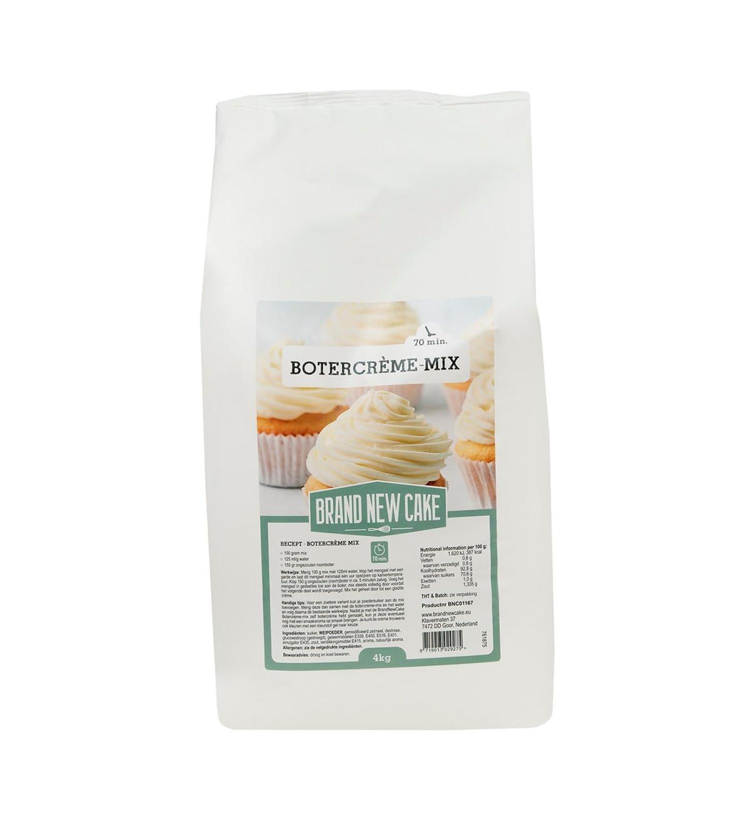 BrandNewCake Boter cream mix 4kg Bakmix - Buy Online on GoSupps.com