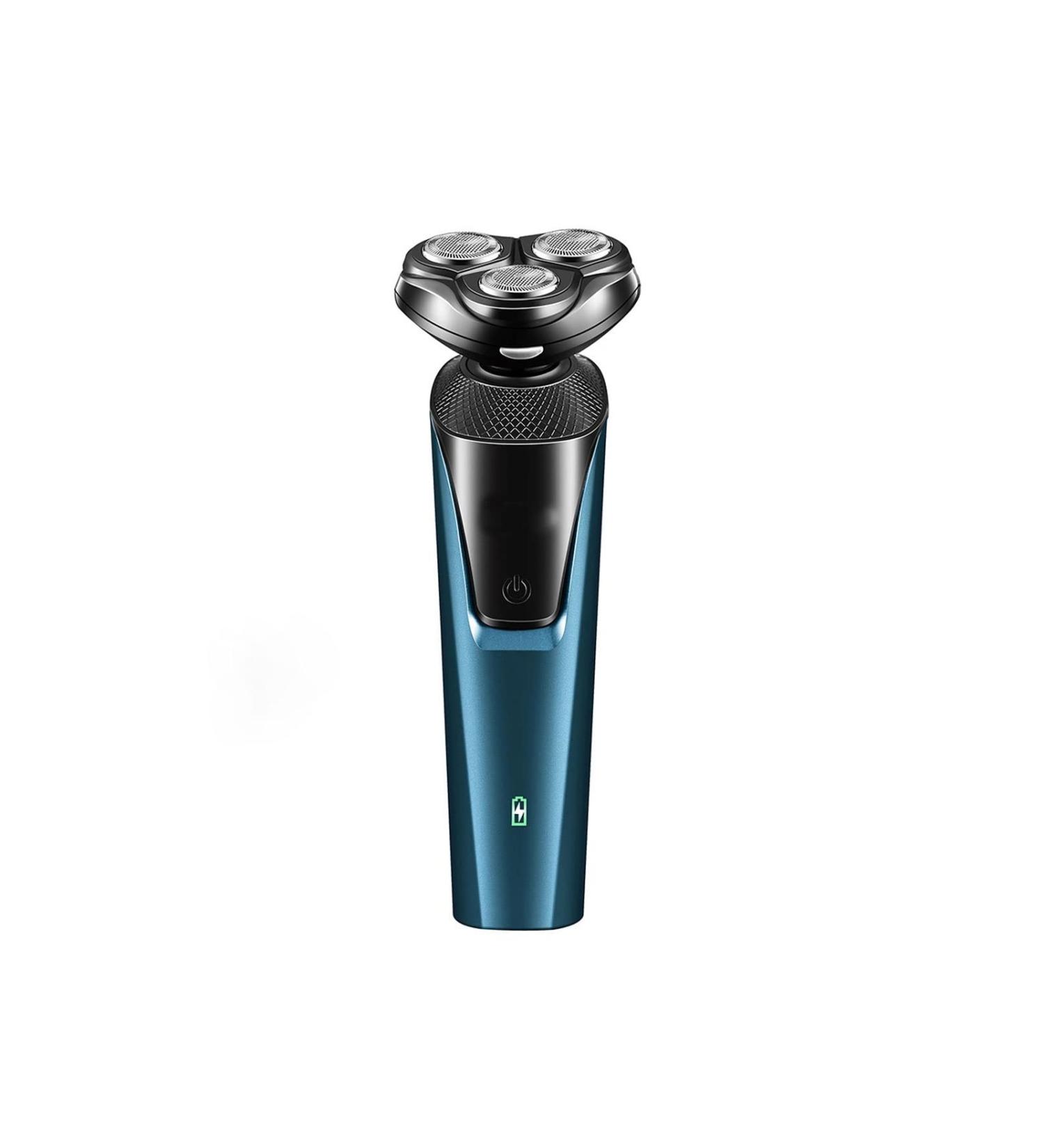 TEMKIN Electric Shaver for Men | 3-in-1 Waterproof Razor USB Rechargeable Rotary Blade & Nose Hair Trimmer | Blue Color - Buy Online on GoSupps.com