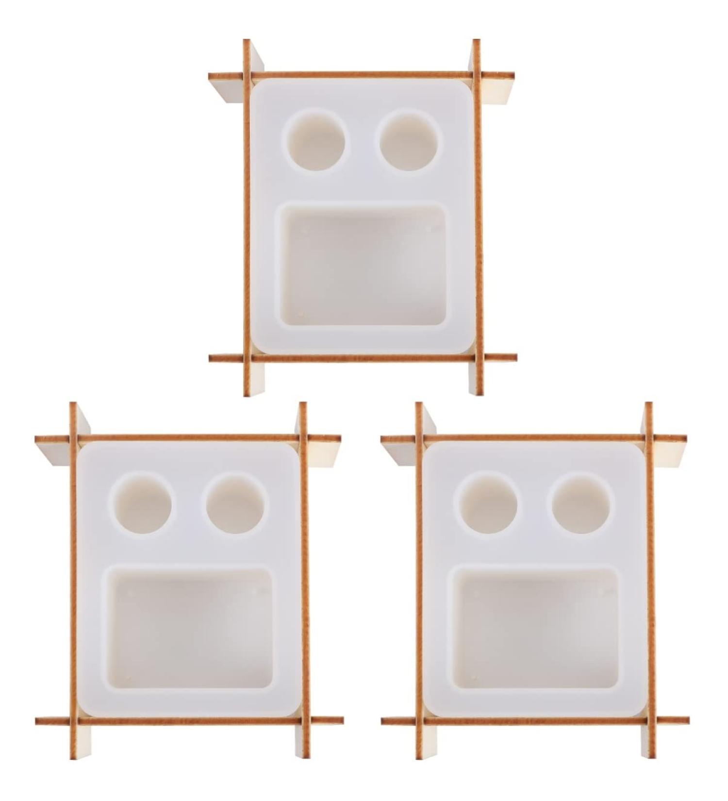 3 Set Silicone Toothbrush Holder DIY Molds - Resin Cup & Container Shapes for Creative Crafting - Buy Online on GoSupps.com