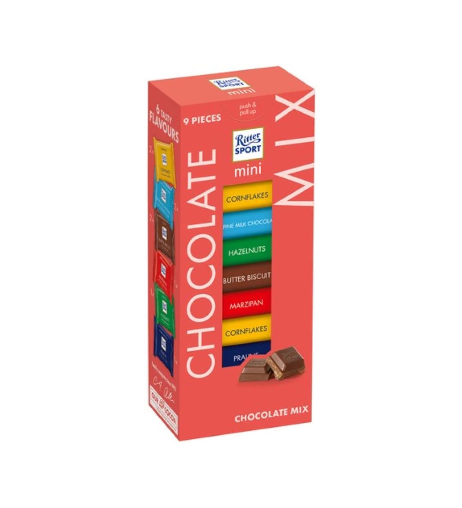 Ritter Sport Chocolade - Mini Chocolate Mix Toren 9x16 gr