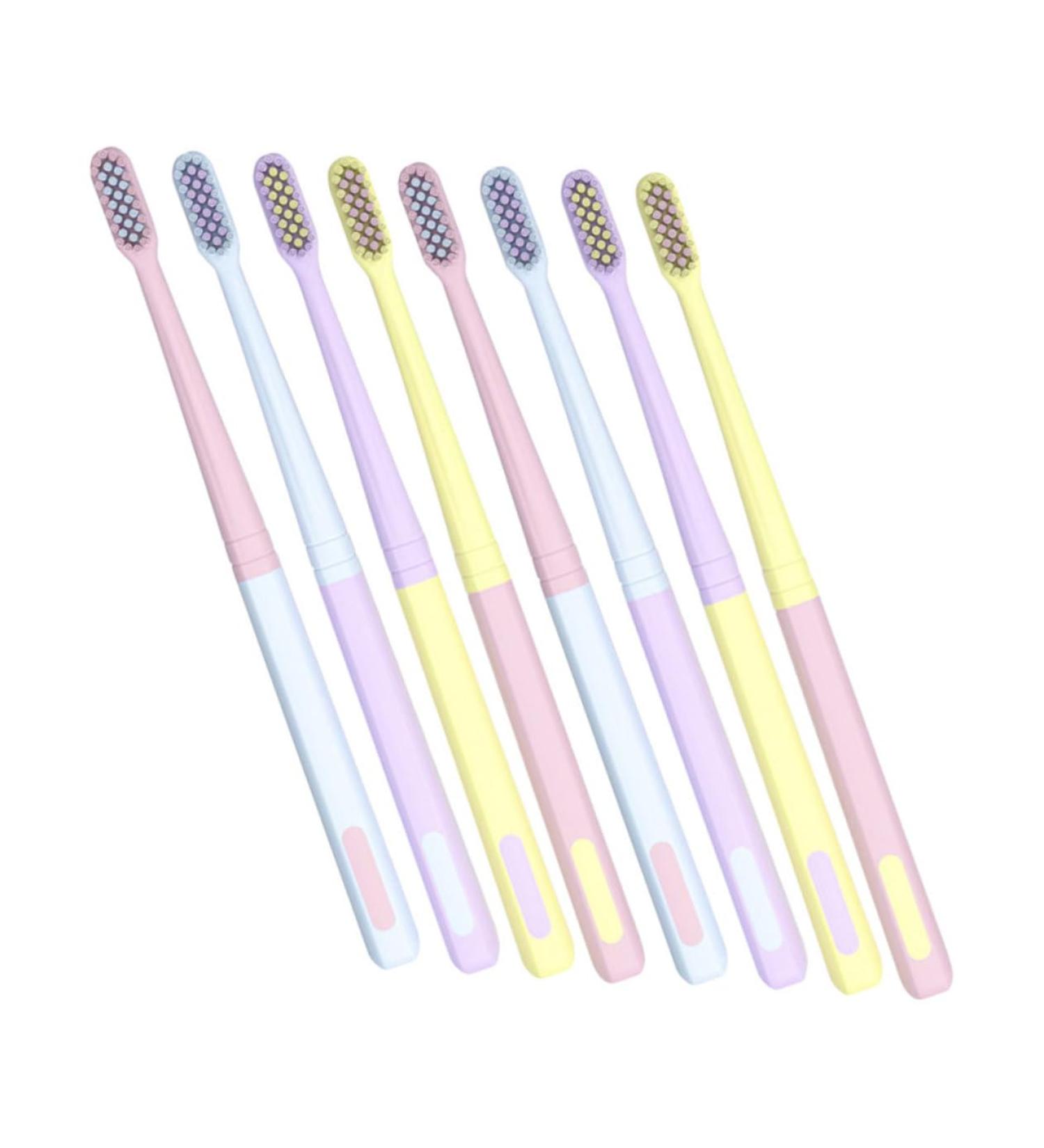 Mobestech 8st Macaron Toothbrush Set - Charcoal Toothpaste & Oral Hygiene Tools for Adults - Travel-Friendly Tooth Cleaning Essentials - Buy Online on GoSupps.com