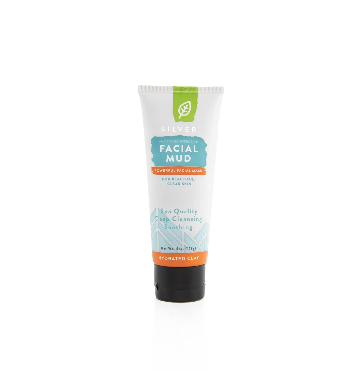 Redmond Clay Facial Mud with Silver - 4 oz Tube | Natural Skincare Treatment - Buy Online on GoSupps.com