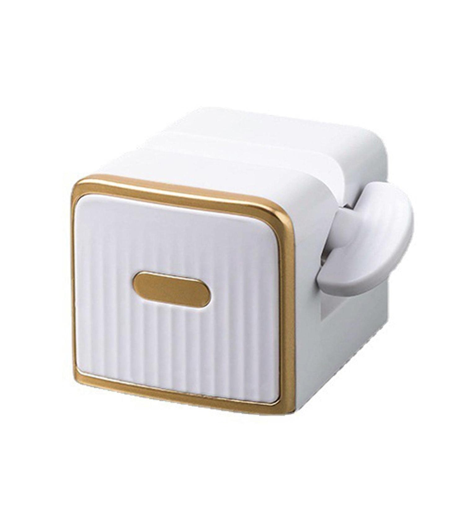 Toothpaste Squeezer Toothpaste Tube Squeezers Household Facial Cleanser Clip Dispenser Manual Rotate Rolling Tube Toothpaste Squeezer for Bathroom Saves Toothpaste Elegant White - Buy Online on GoSupps.com