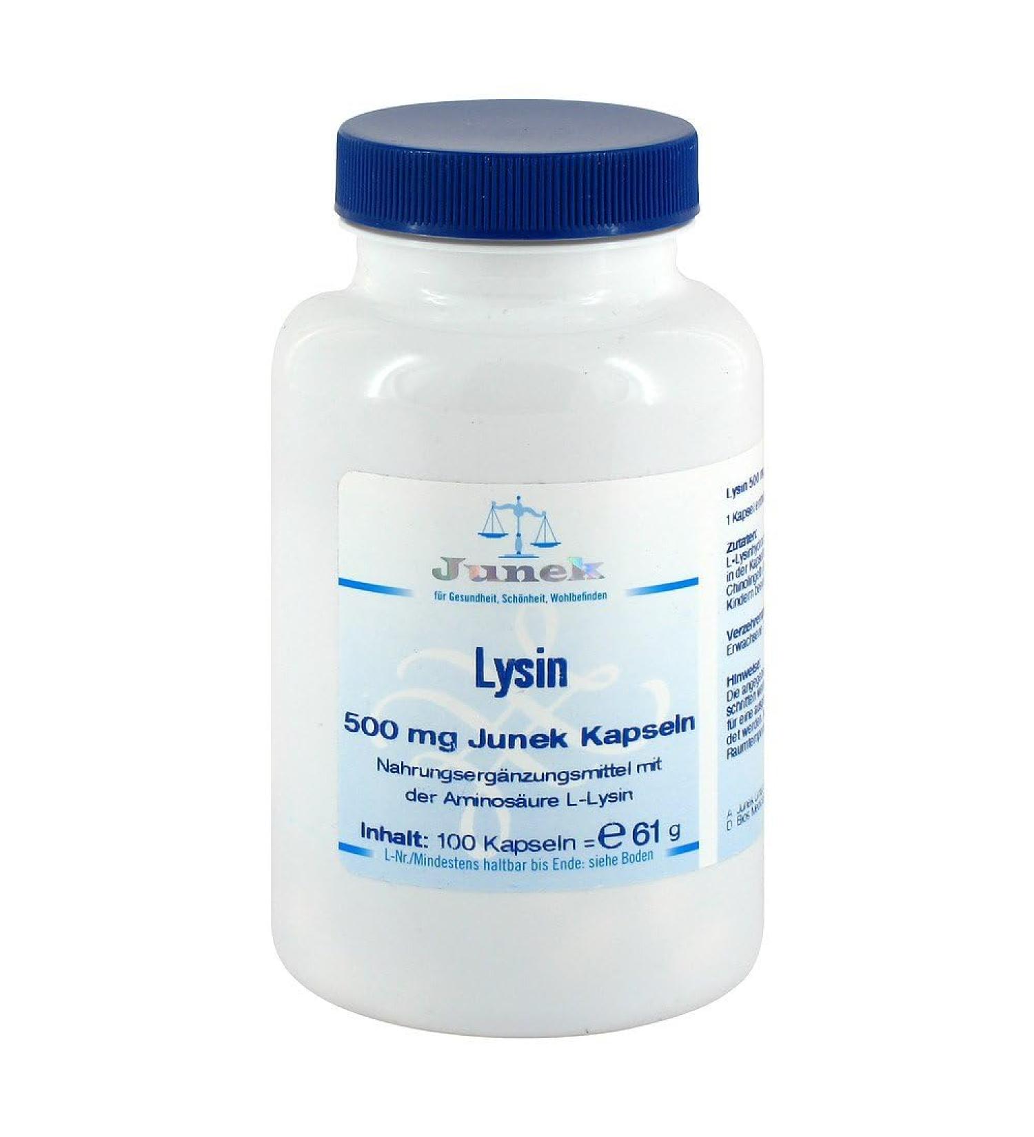Lysine 500 mg Junek capsules