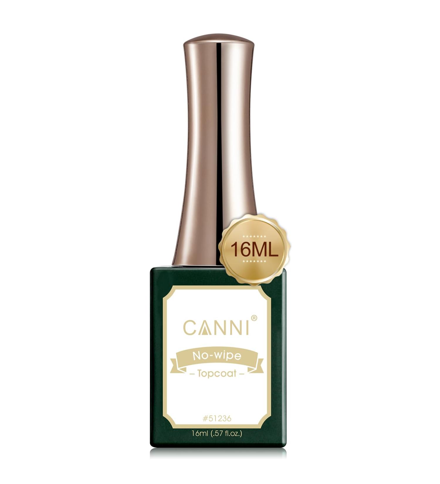 CANNI 16ml No Wipe Gel Top Coat - High Gloss & Long Lasting UV LED Nail Polish for DIY & Salon Manicure - Buy Online on GoSupps.com