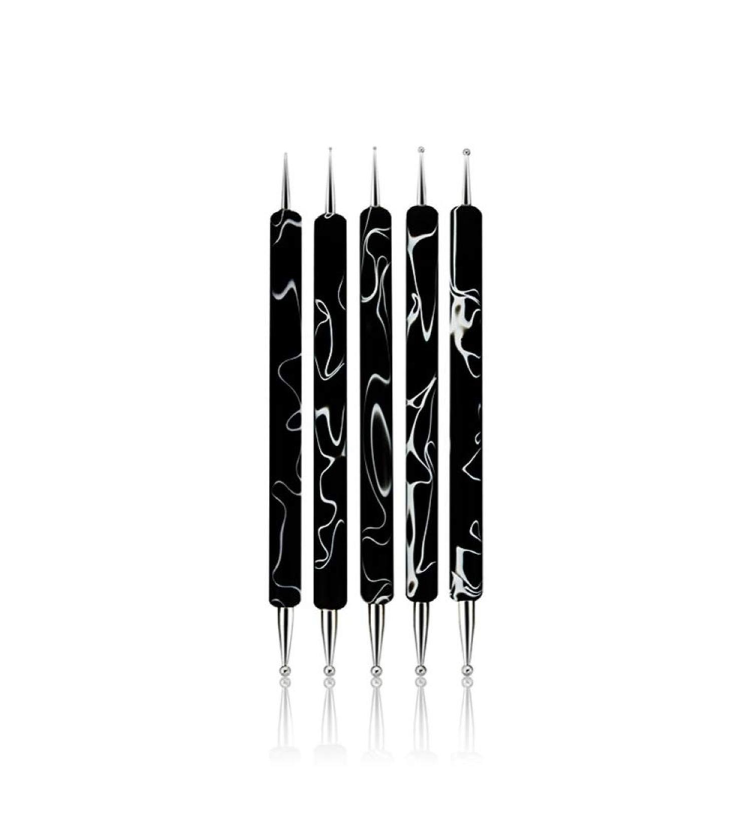 Rolabling 5 Pc Double-ended Nail Art Dotting Pens Set - Size 2 - Buy Online on GoSupps.com