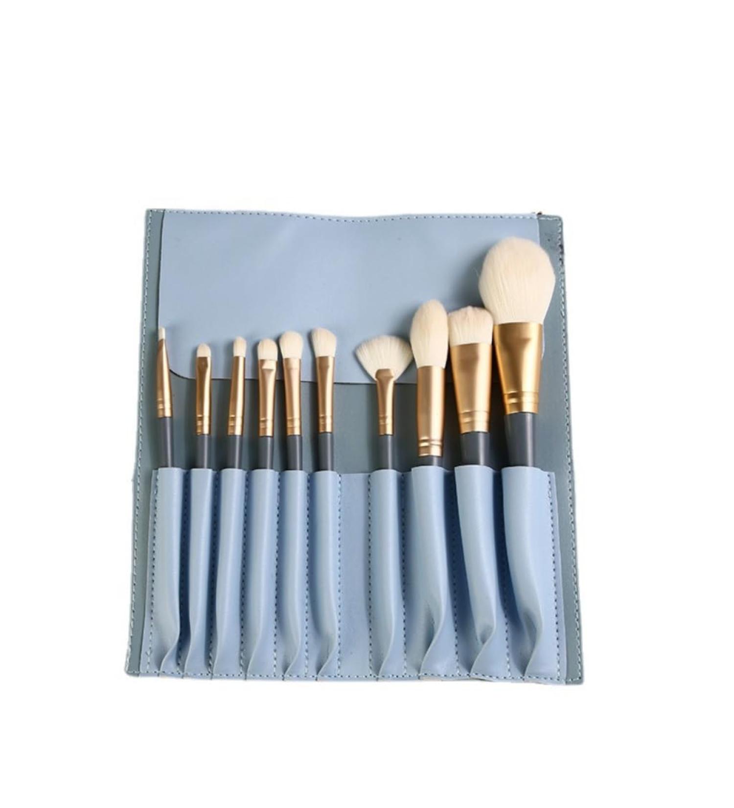 10-Piece Makeup Brush Set for Beginners | Soft Hair Eye Shadow Powder & Foundation Brushes - Perfect for Flawless Beauty - Buy Online on GoSupps.com