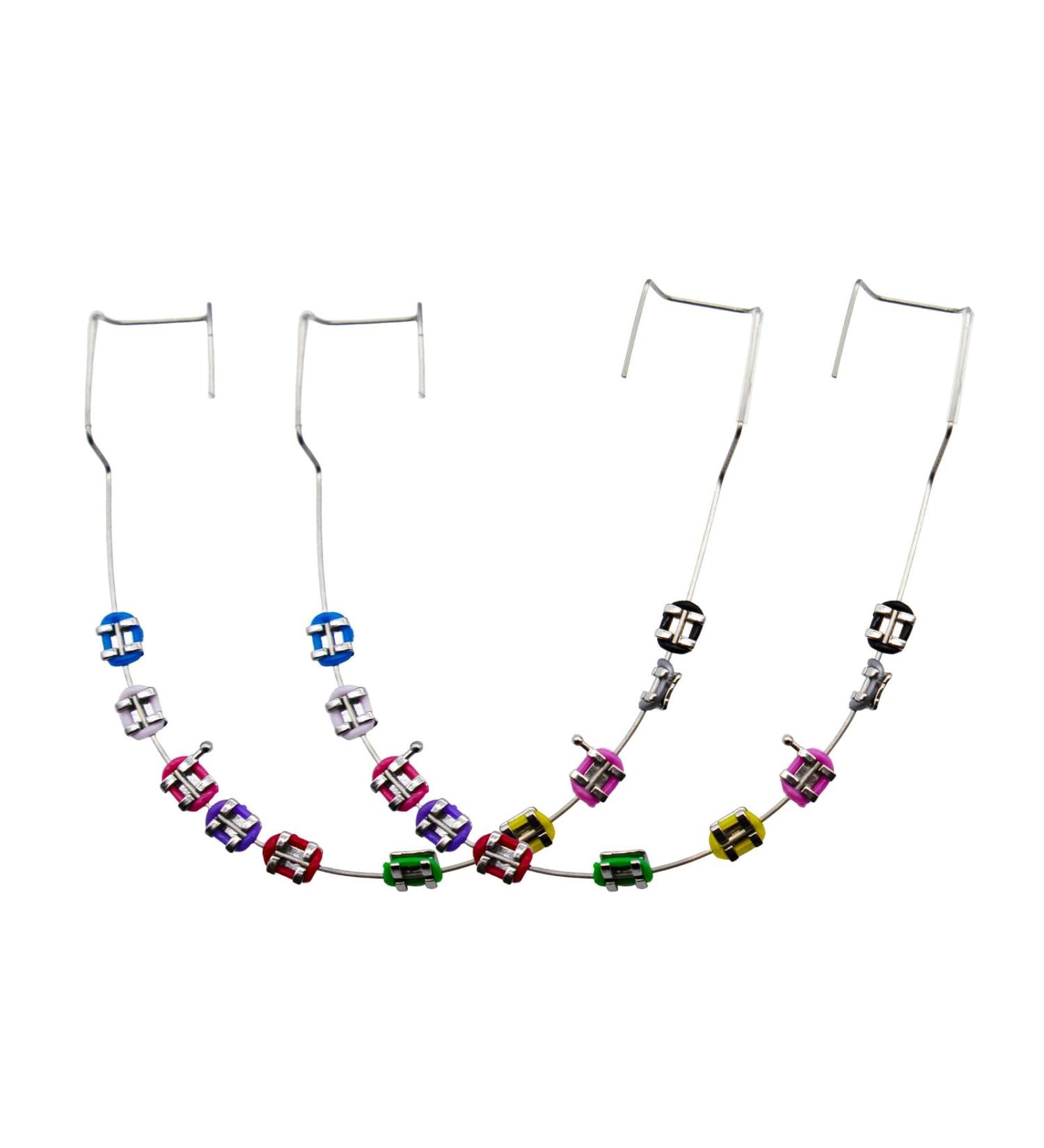 1 Pair of Temporary Tooth Decoration Teeth Retainer Practical Brackets para Dientes Sturdy Retenedores de Dientes Ortodoncia Props for Dental Students to Practice (Mixed colours) - Buy Online on GoSupps.com