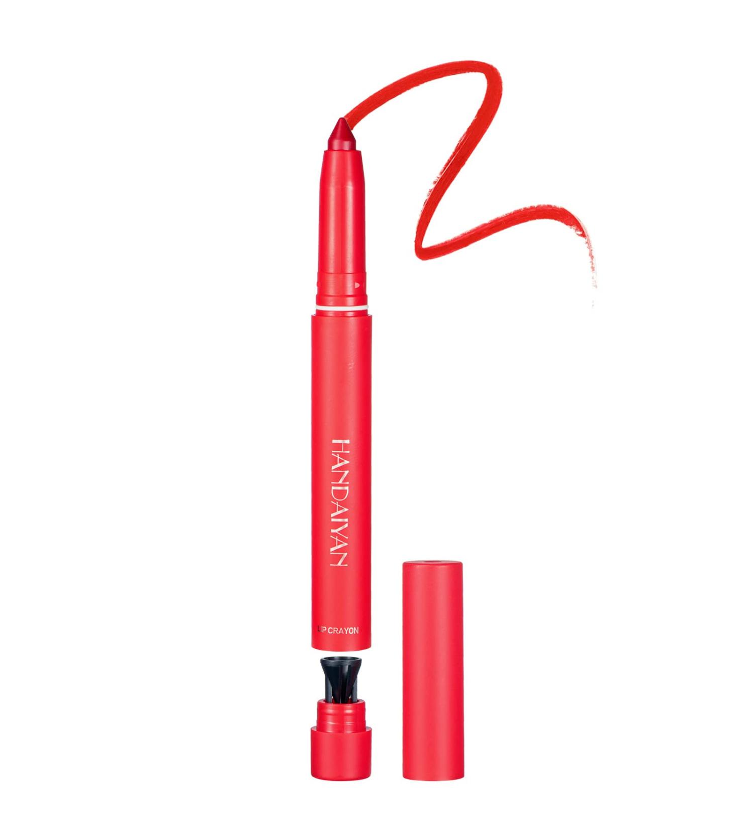  Beliky Girl Matte Lightweight Pencil Lipstick with Built-in Pencil Sharpener Rotary Cut Dual Use Waterproof No Drying No Fade Lipstick Lip Pencil Set(#6) - Buy Online on GoSupps.com