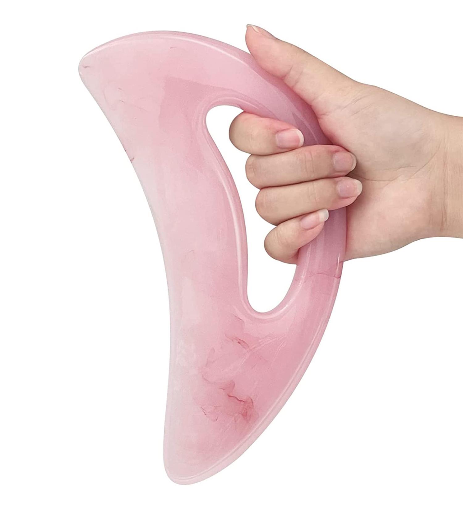 Large Gua Sha Massage Device - Full Body Cellulite & Lymphatic Drainage Tool for Relief & Relaxation | Pink - Buy Online on GoSupps.com