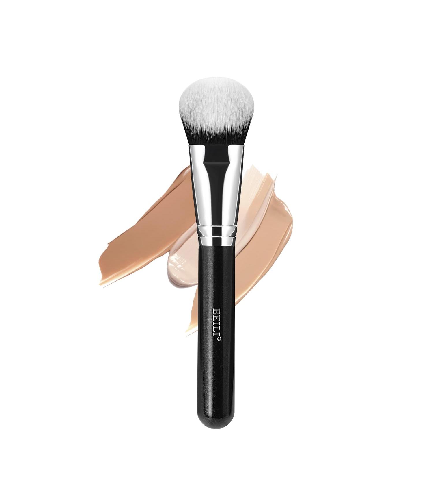 BEILI Flat Angled Foundation Brush Professional Brush for Liquid Cream Powder Cosmetics Blending Contouring Setting Vegan Synthetic Bristles Face Makep Brush BP95 - Buy Online on GoSupps.com