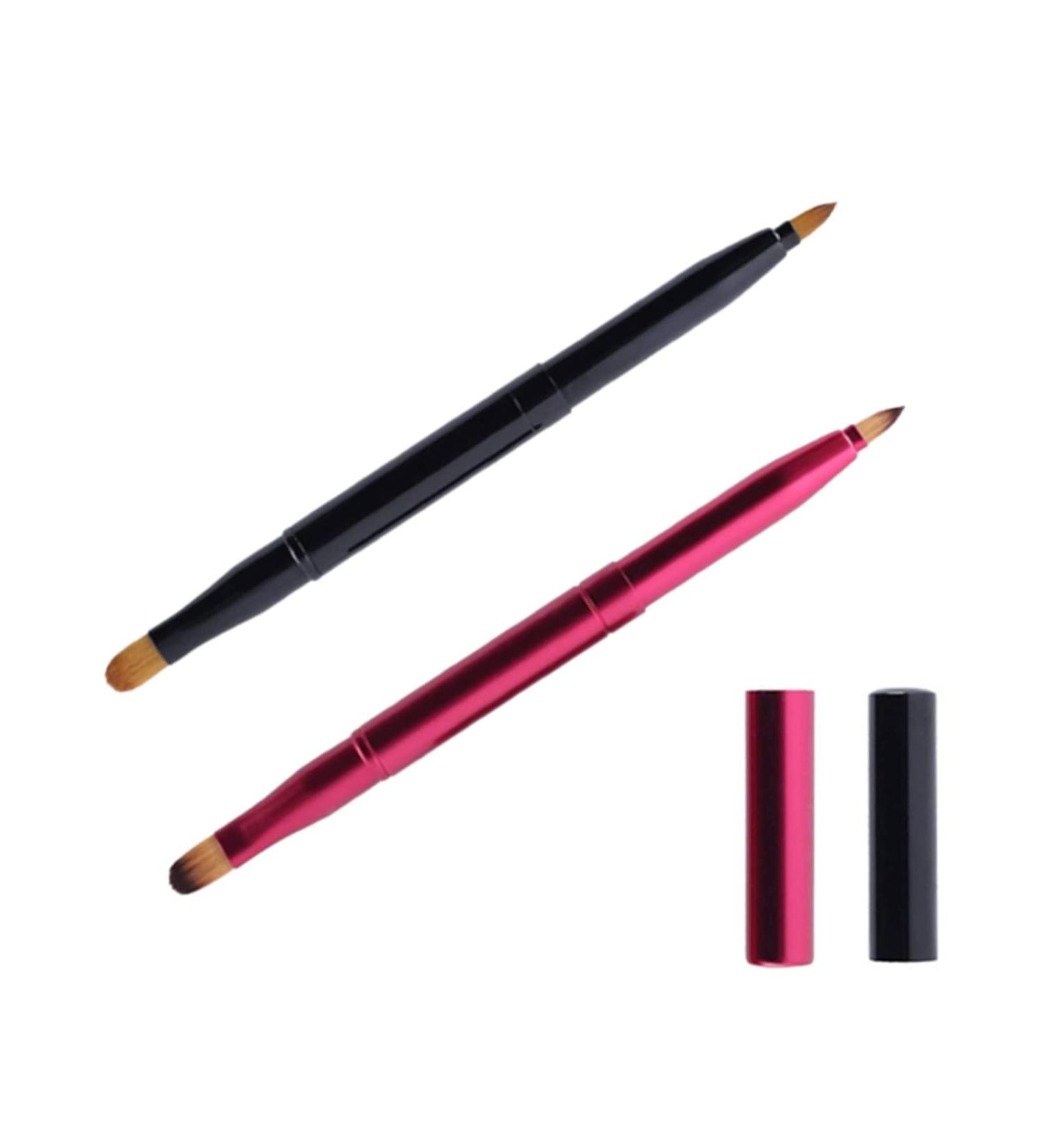 2 Pcs Retractable Lip Brush Makeup Brushes Double-Ended Lip Brush for Christmas Gifts Women Girls Travel and Daily Use - Buy Online on GoSupps.com