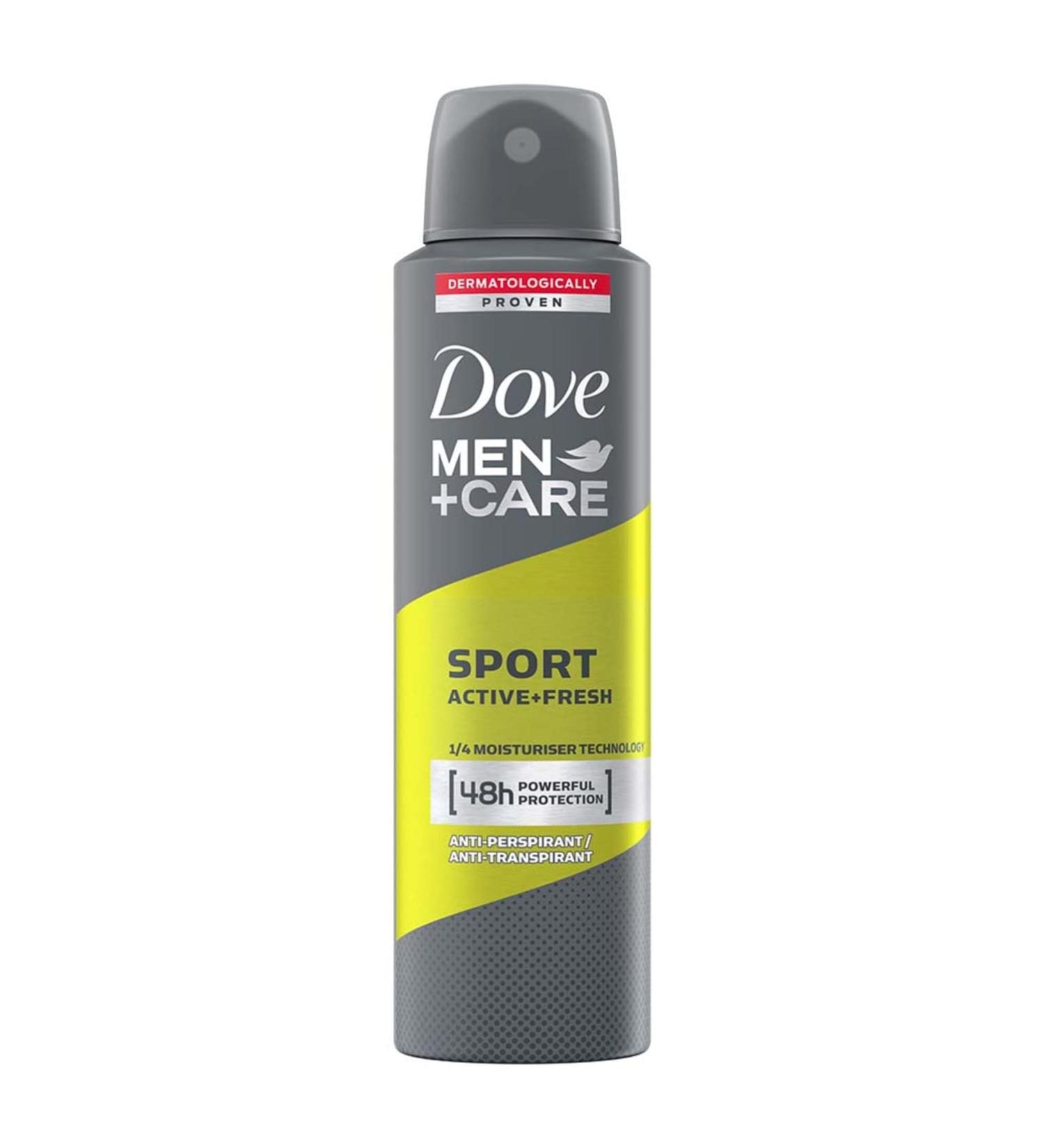 Dove Men+Care Anti-Perspirant Deodorant Spray Sport Active Fresh 150ml - 6 Pack - Buy Online on GoSupps.com