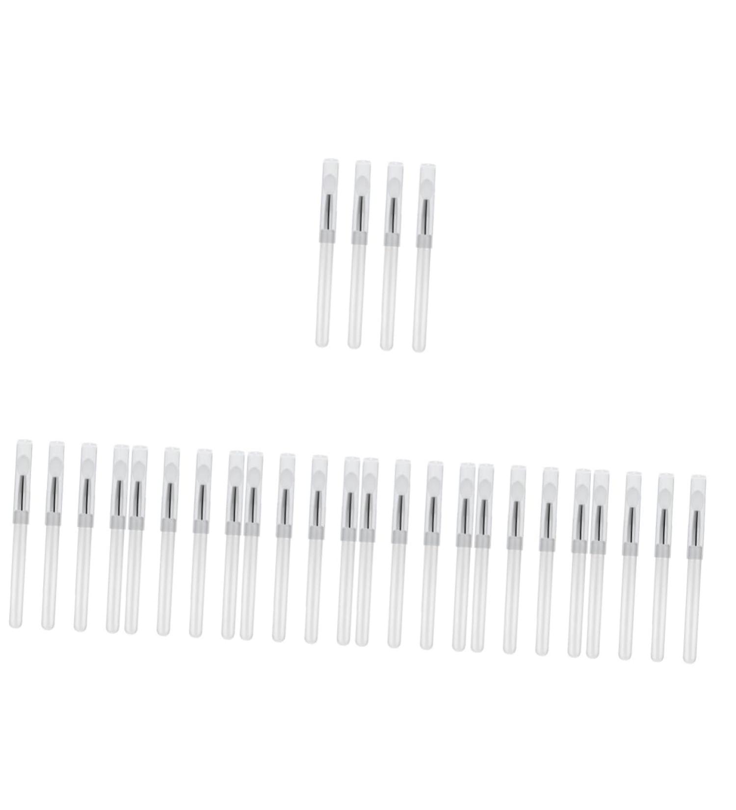 NOLITOY 28 Pcs Lip Brush Set - Lipstick & Lip Mask Applicators Silicone Makeup Brushes for Perfect Application Transparent & Color Options - Ideal for Lip & Eye Shadow Makeup - Buy Online on GoSupps.com