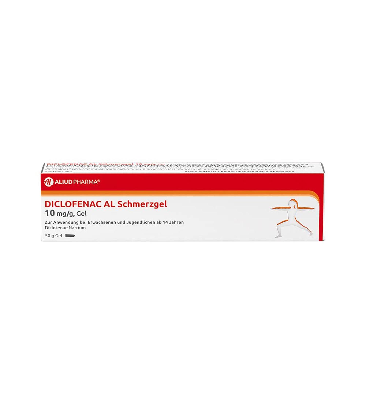Buy ALIUD PHARMA Diclofenac AL Pain Gel 10 mg/g - 50g for Effective Relief from Mild to Moderate Muscle Pain - International Shipping Available - Buy Online on GoSupps.com
