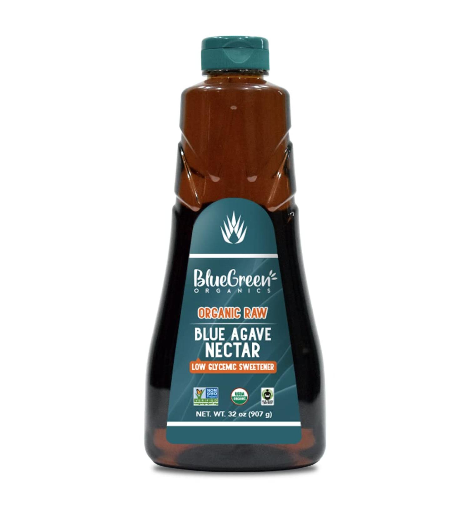 Organic Raw Blue Green Agave Nectar - 32 Ounce Bottle - Buy Online on GoSupps.com