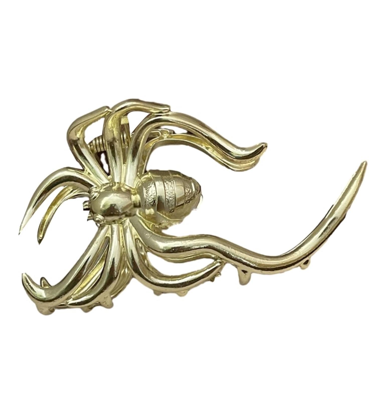 xbiez Punk Spiders Hair Clips Hair Jaw Clips Silver Spiderling Halloween Gothic Hair Styling Araneid Catch Barrettes Gold - Buy Online on GoSupps.com