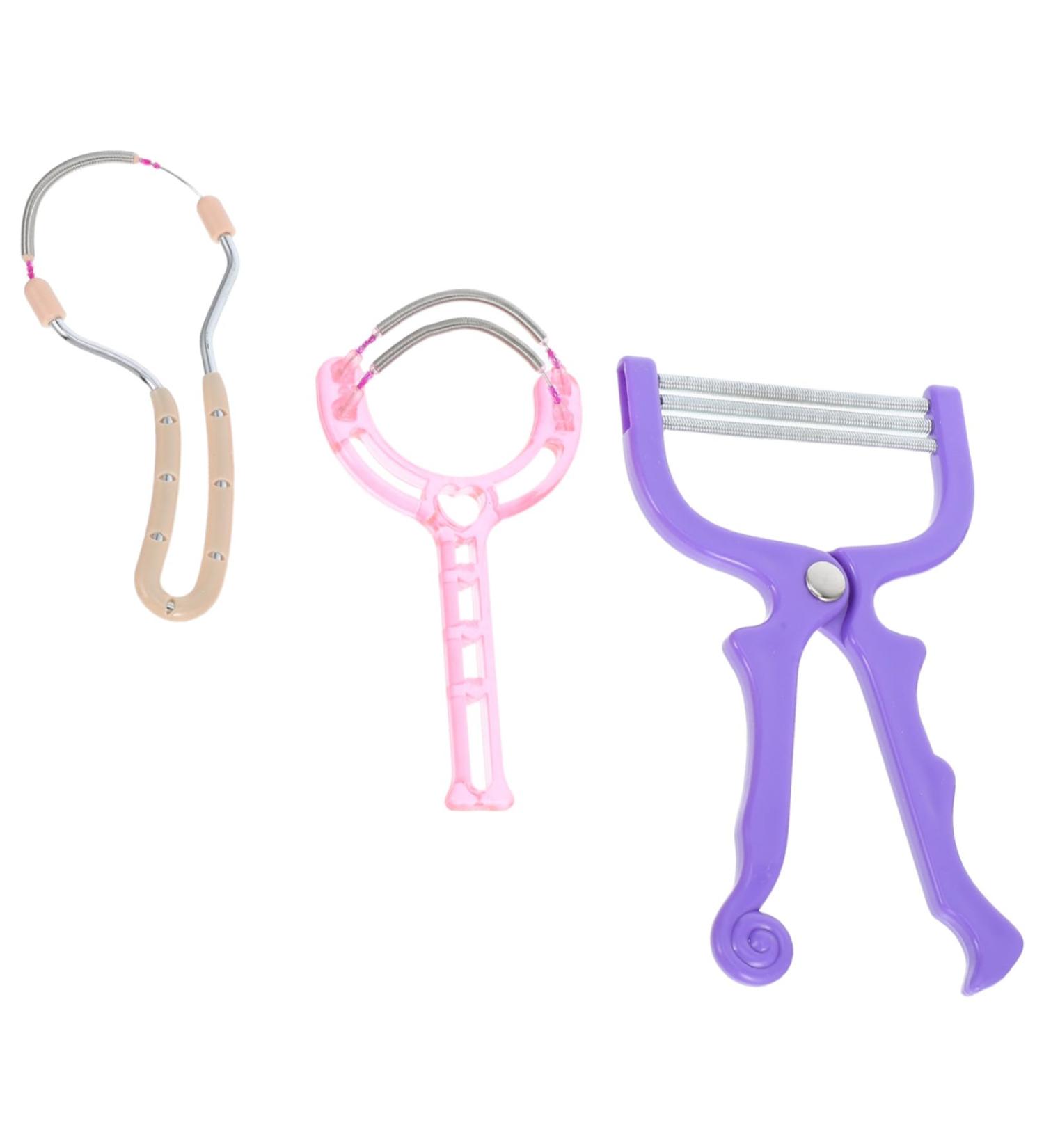 3 Pi ces pilateur Visage Acier Inoxydable Portable Dispositif de Retrait des Poils Visage avec Double Ressort Outil Beaut pour Front Joues et Menton Couleur - Buy Online on GoSupps.com