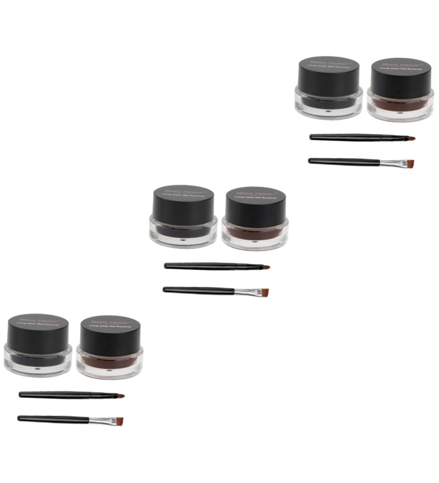LALAFINA 6 Pcs Black Eyeshadow Brown Eyeliner Brown Eyeshadow Eye Shadow Cream Set Pearlescent Glitter Powder 1 count (Pack of 1) As Shownx3pcs - Buy Online on GoSupps.com