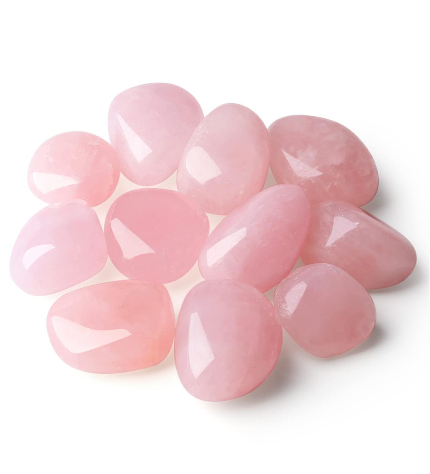 Rose Quartz Tumbled Healing Crystals - 100g Bulk Stones for Energy Reiki & Meditation Therapy - Buy Online on GoSupps.com