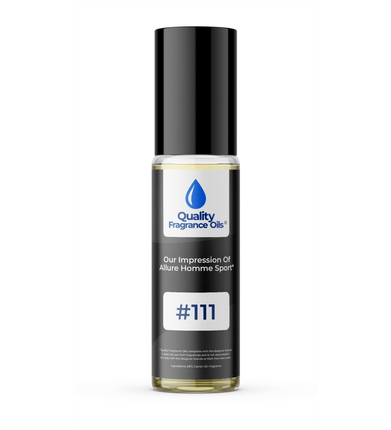 Quality Fragrance Oils' Impression #111 Inspired by Allure Homme Sport (10ml Roll On) Allure Homme Sport Impression #111 0.34 Fl Oz (Pack of 1) - Buy Online on GoSupps.com