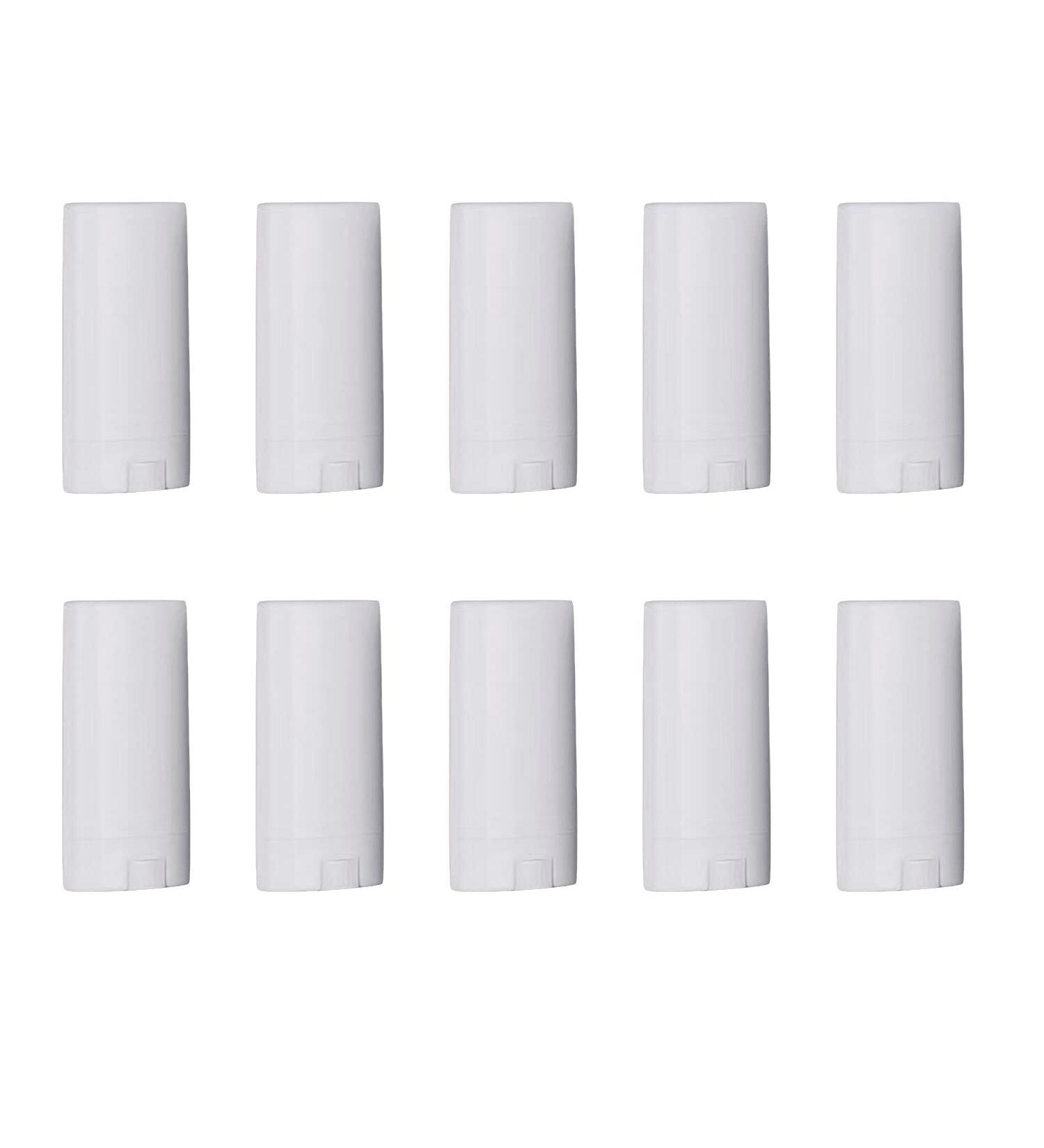 10 PCS White Oval Deodorant Containers 15ml - DIY Lip Balm Tubes for Deodorants & Lotions - Buy Online on GoSupps.com