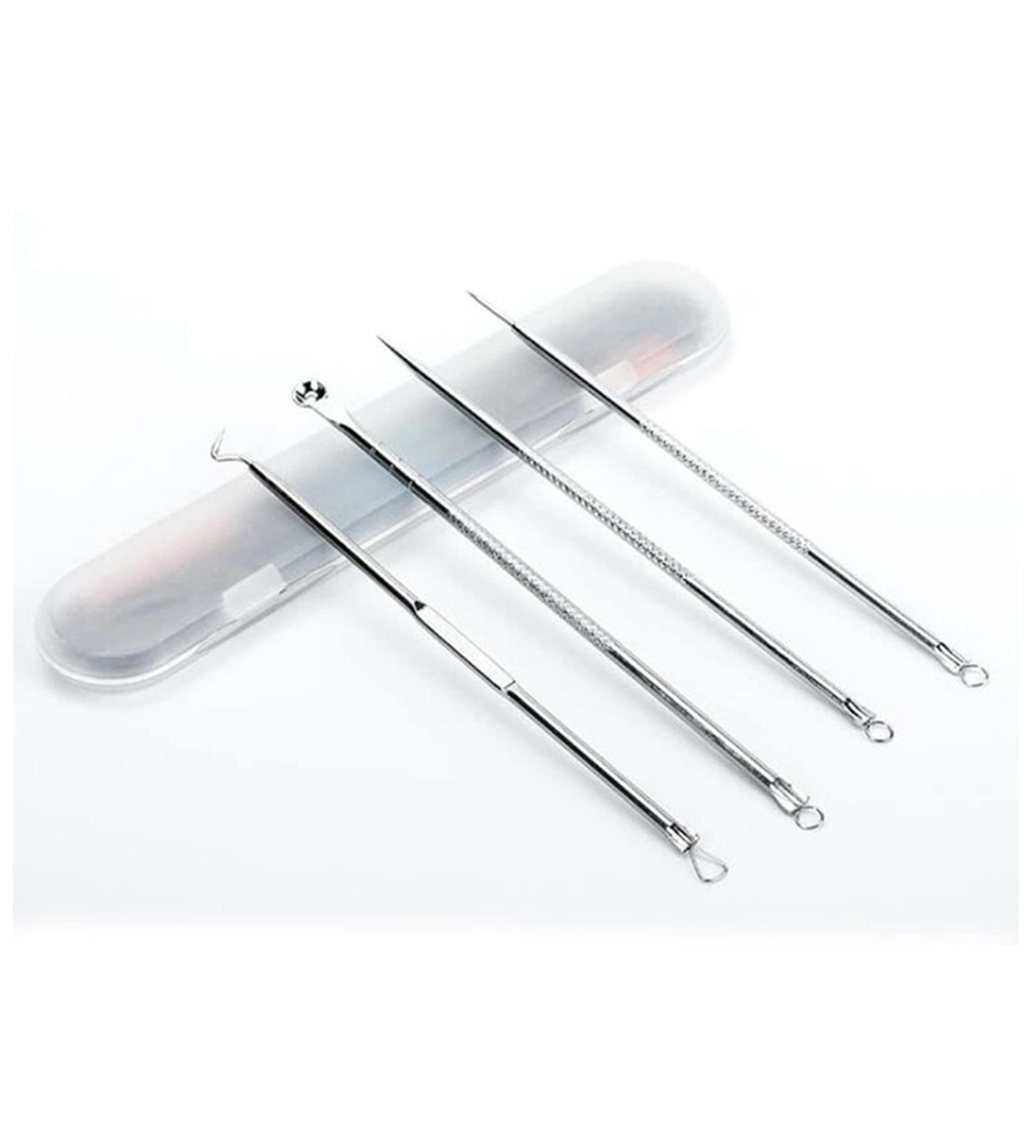 4-Piece Stainless Steel Acne Needle Set | Pimple & Blackhead Remover Tools for Skin Care | Face Pore Cleaner - Buy Online on GoSupps.com