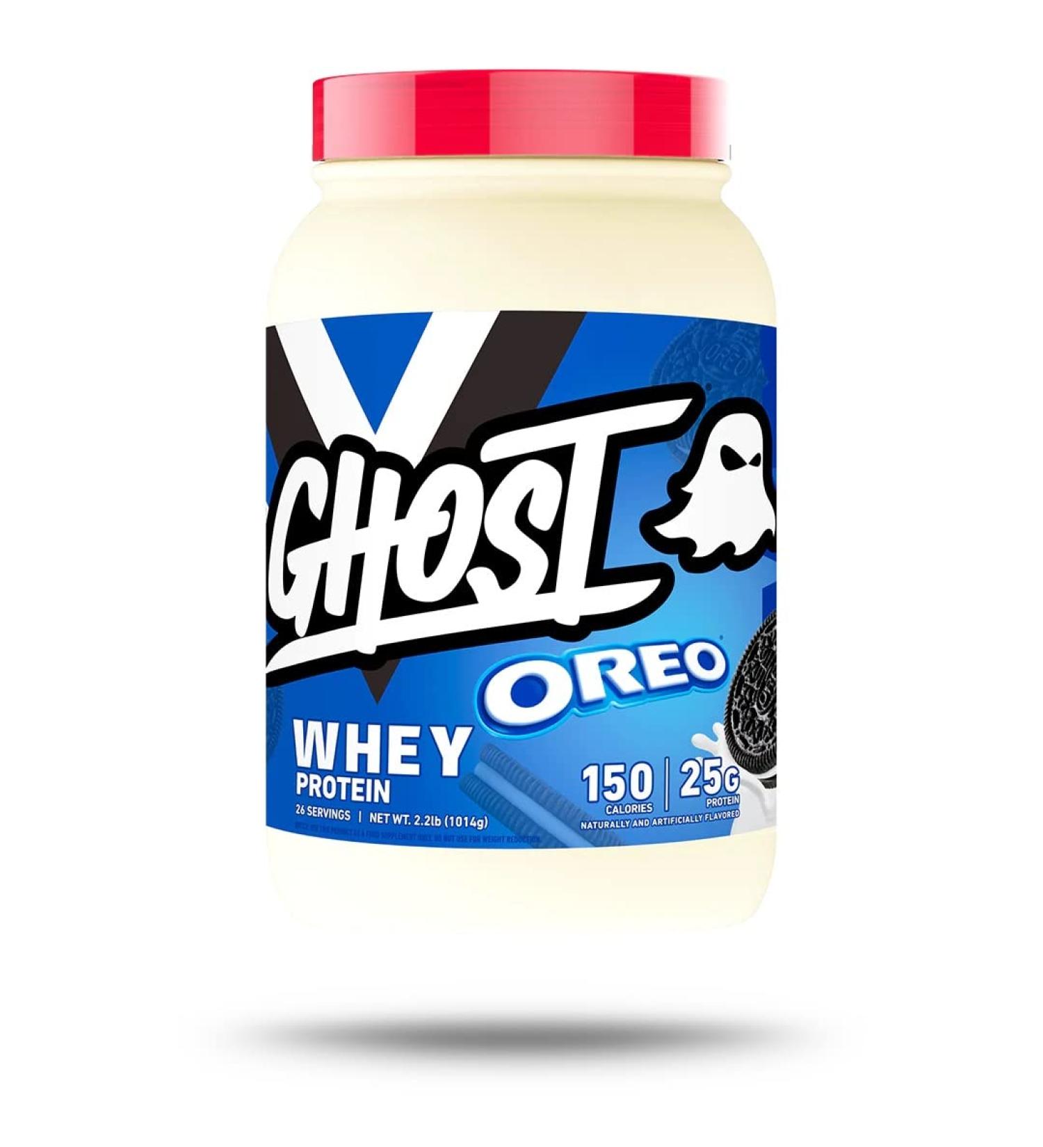 Ghost Whey Protein - 2.2lbs 1014g 26 Servings per Tub Gluten Free Soy Free 100 percent Whey Protein Blend with Natural Digestive Enzymes 25+ Grams of Protein (OREO) 1.01 kg (Pack of 1) - Buy Online on GoSupps.com