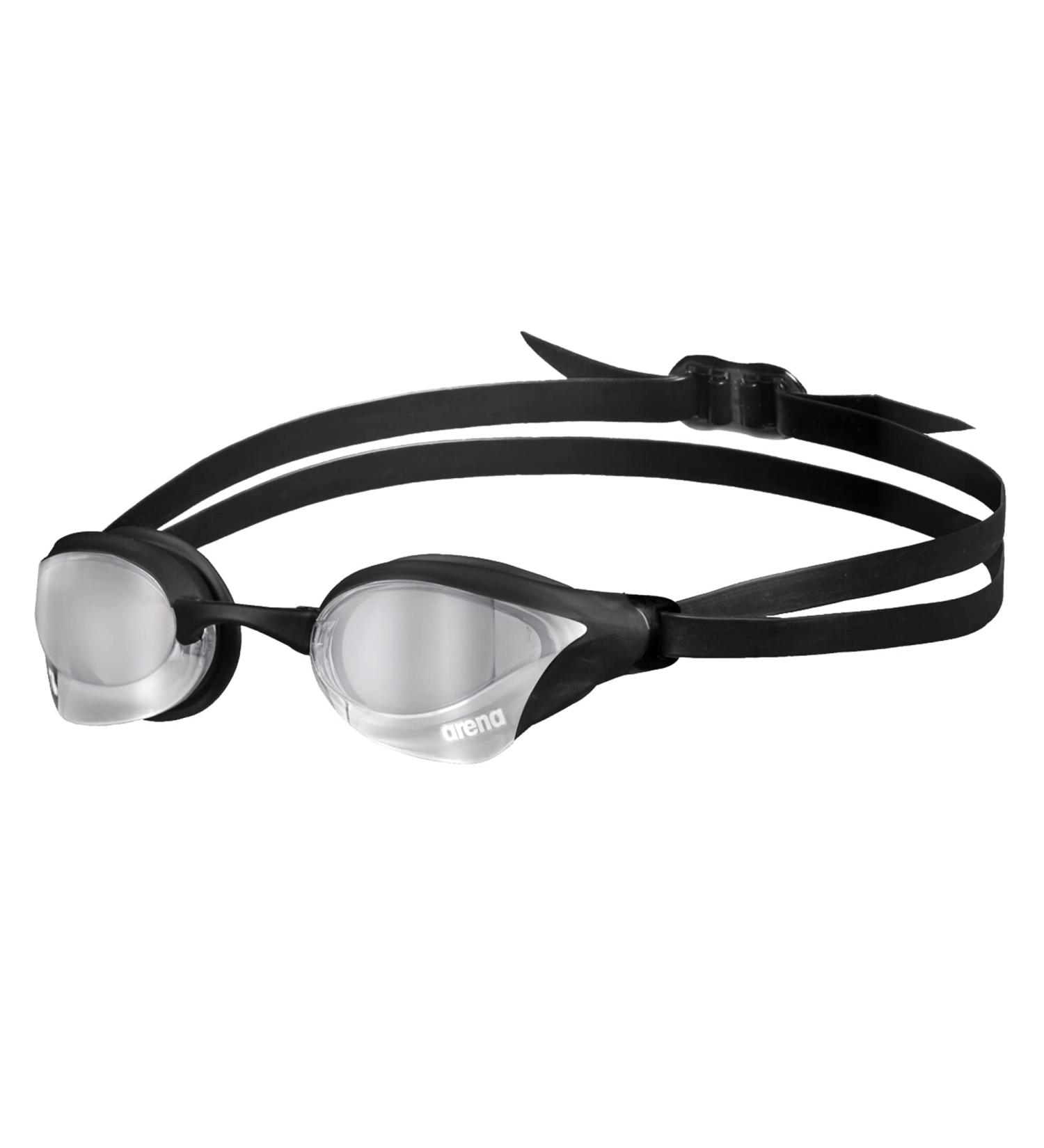 ARENA Men's Cobra Core Swipe Mirror Swimming Goggles - One Size Silver | International Shipping Available - Buy Online on GoSupps.com