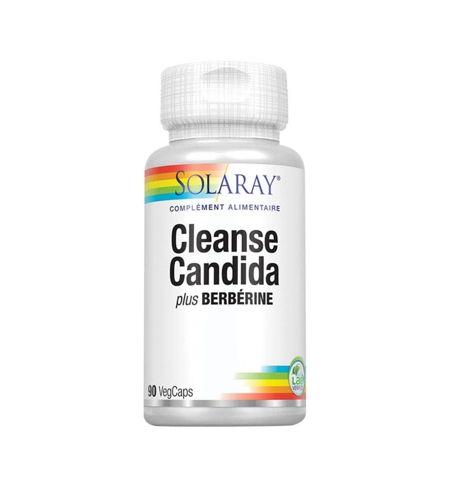 Solaray Cleanse Candida Plus Berberine 90 Vegetable Capsules
