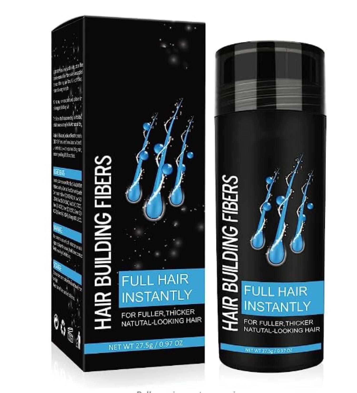 Professional Quality Hair Building Fibers - Black Hair Loss Concealer for Women and Men - Dark Brown Thinning Hair Powder for Bald Spots - Buy Online on GoSupps.com