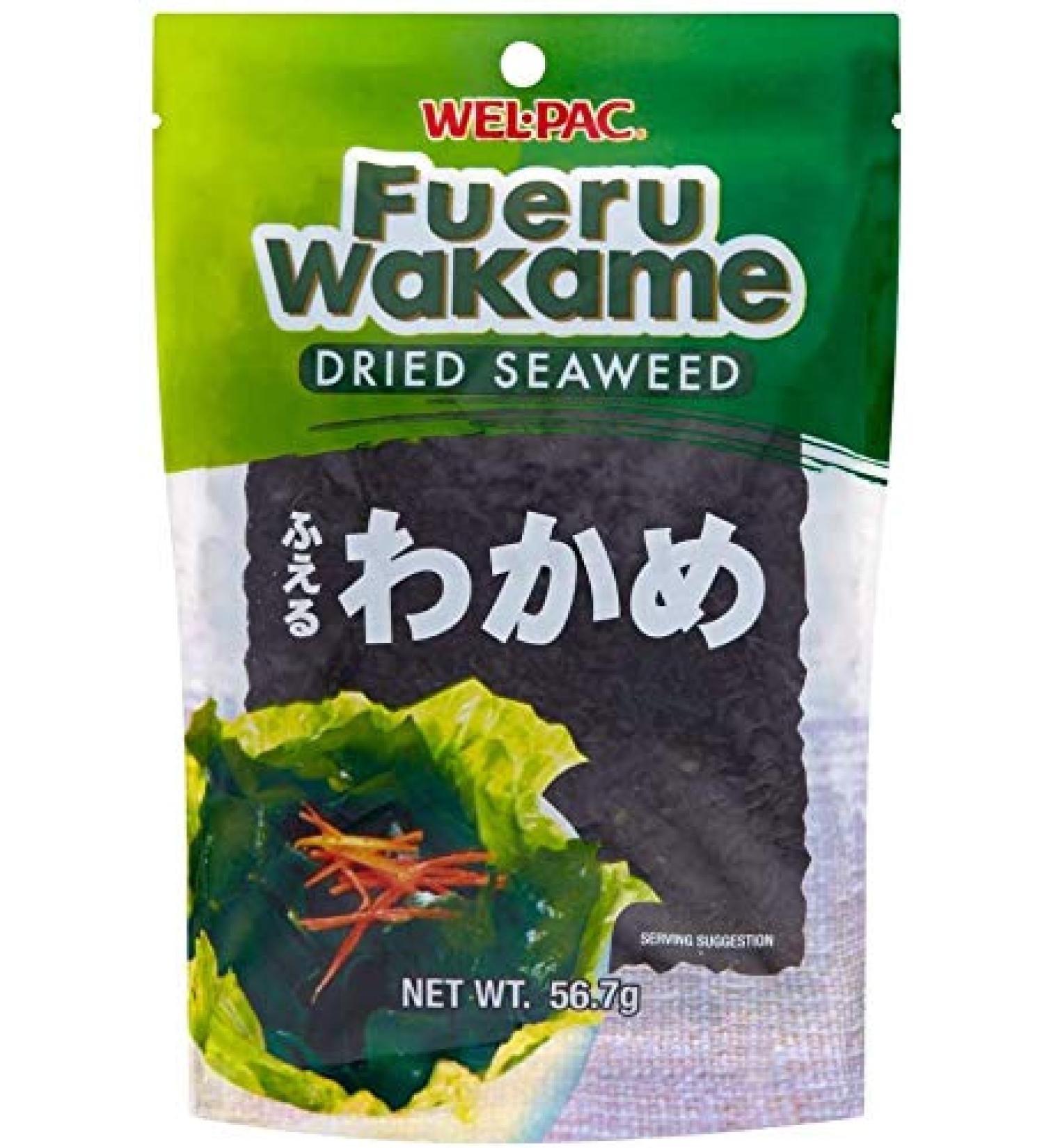 WEL-PAC Japanese Dried Wakame Seaweed "Fueru Wakame" 2 oz (1 bag)