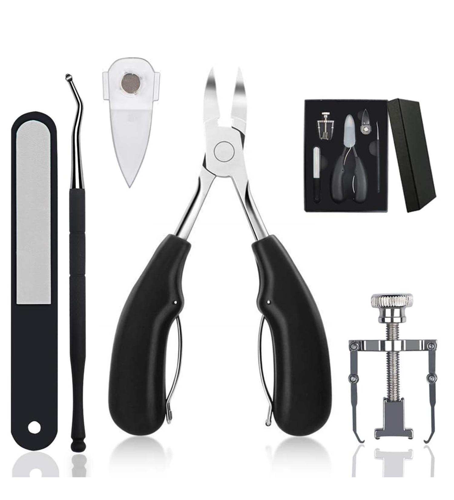 Toe Nail Clipper Stainless Steel Toenails Trimmer 5-Piece Painless Toenail Tools Comfortable Toenail Clippers for Ingrown Toenail Care General Nail Care Preventing - Buy Online on GoSupps.com