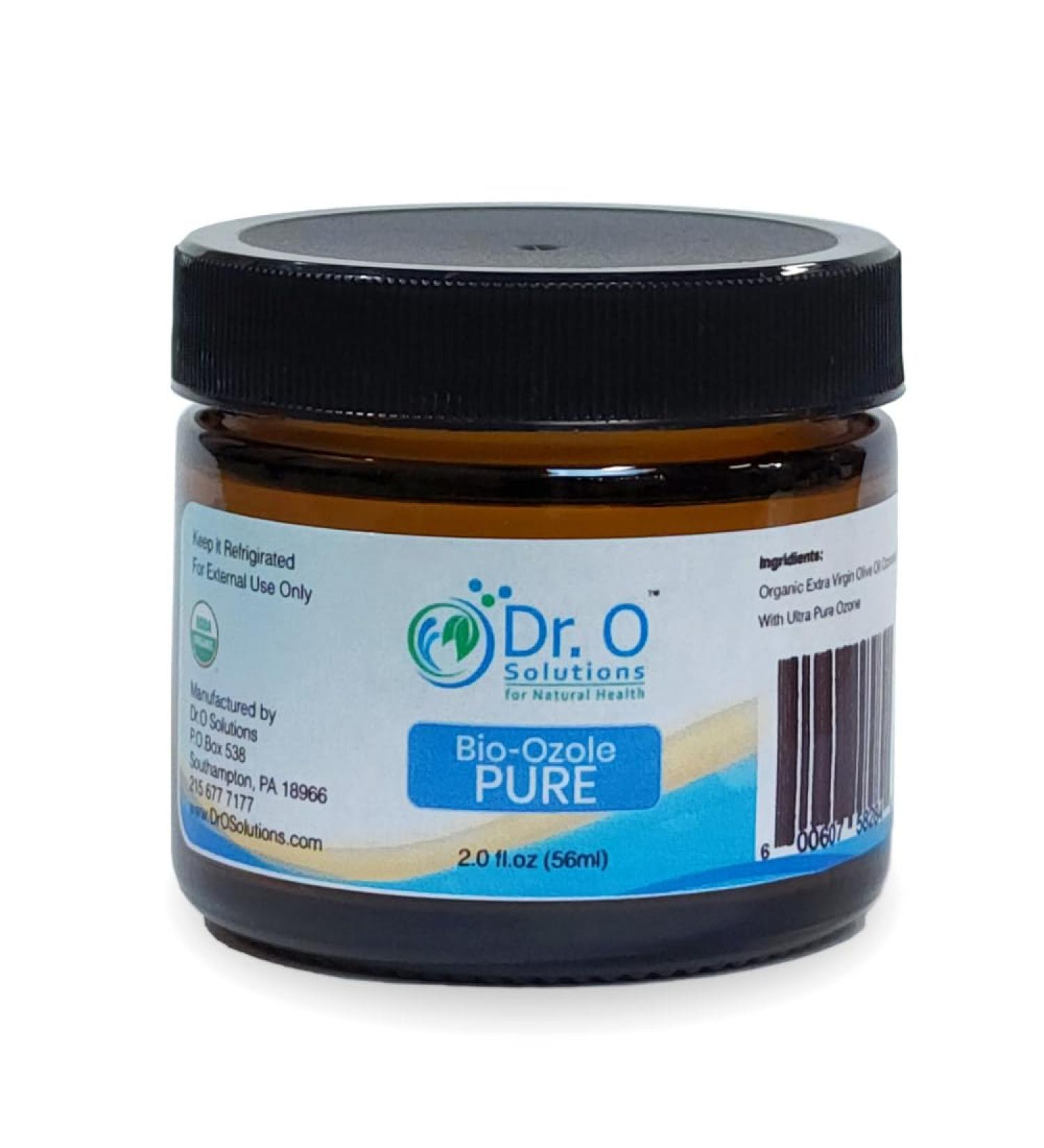 Bio-Ozole Pure Fully Ozonated Olive Oil - 2 oz Glass Jar | Premium Natural Skincare & Wellness Product - International Shipping Available - Buy Online on GoSupps.com