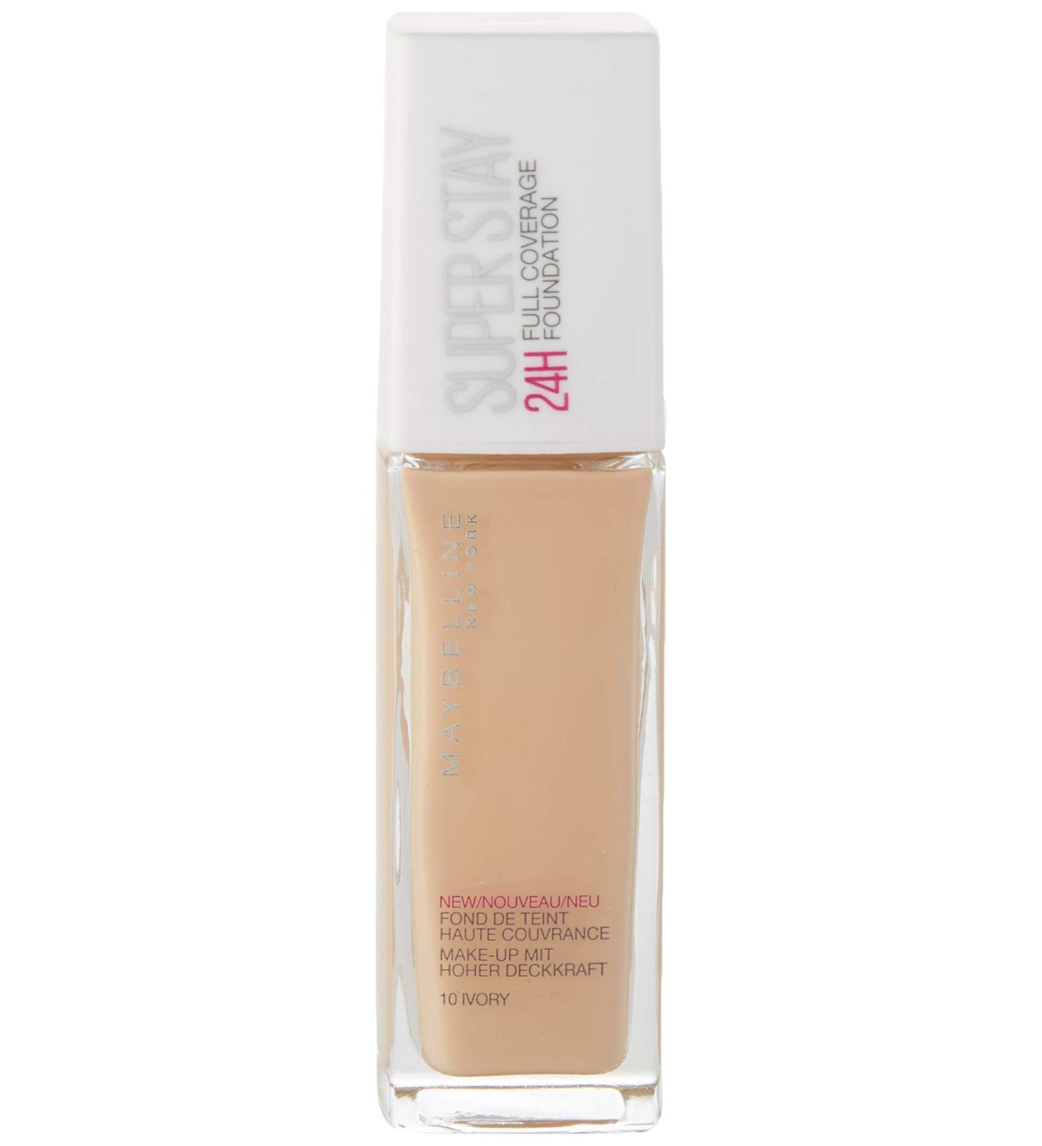 Maybelline Super Stay 24H Liquid Foundation No. 10 Ivory - Long-lasting Makeup 30ml - International Shipping Available - Buy Online on GoSupps.com