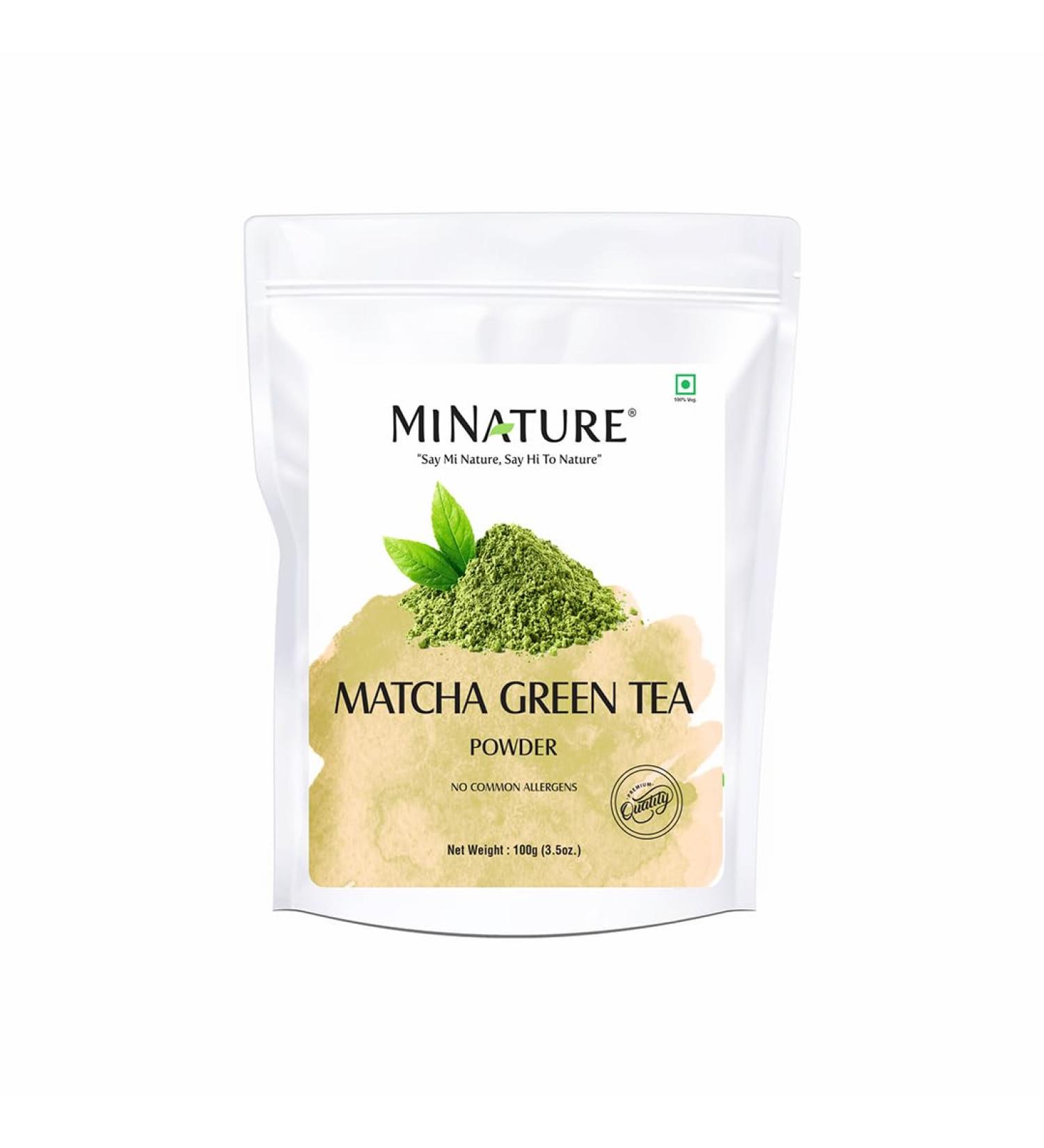 mi nature Matcha Green Tea Powder |Pure Matcha For Latte Smoothie Cooking Baking Coffee Tea | Helps Support Digestive Health | Nutrition Rich & NON-GMO Vegan Supper Food | 227gram (1/2lb)(8Oz) - Buy Online on GoSupps.com