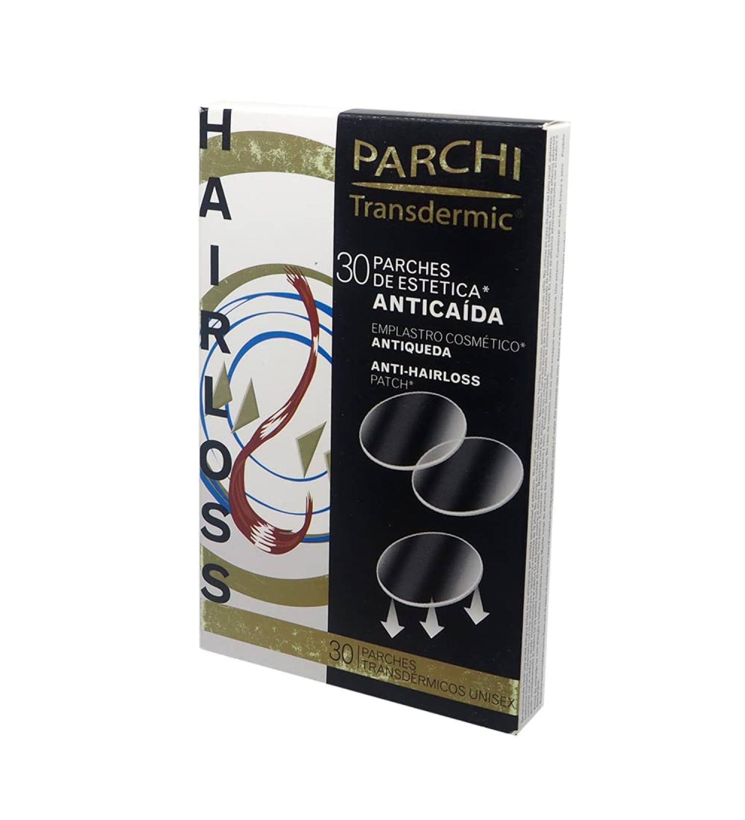 Patch transdermique anti-chute PARCHI pour lutter contre la chute des cheveux 30 patchs test dermatologiquement.