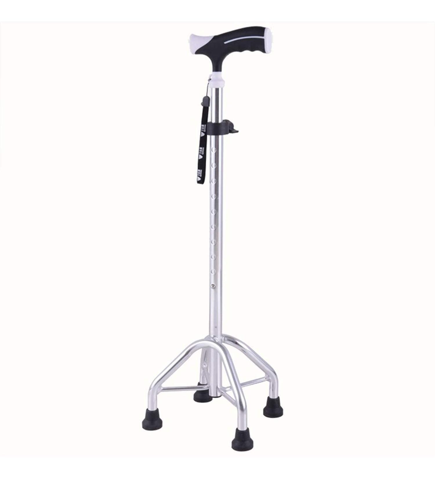 Aluminum Alloy Old Man Crutches LED Lamp Four Feet Multi-Purpose Elderly Crutches Ergonomic Cane Non-Slip Forearm Crutches Metal Cane Adjustable Walker Everything is fine - Buy Online on GoSupps.com
