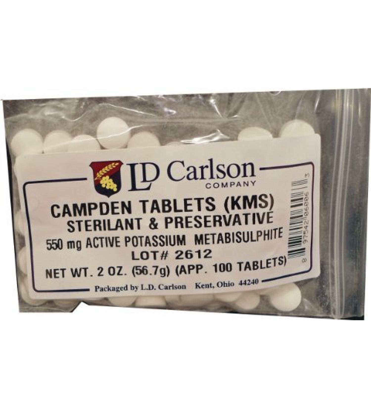 Campden Tablets (potassium metabisulfite) 550 mg - 100 Tablets Personal Healthcare / Health Care