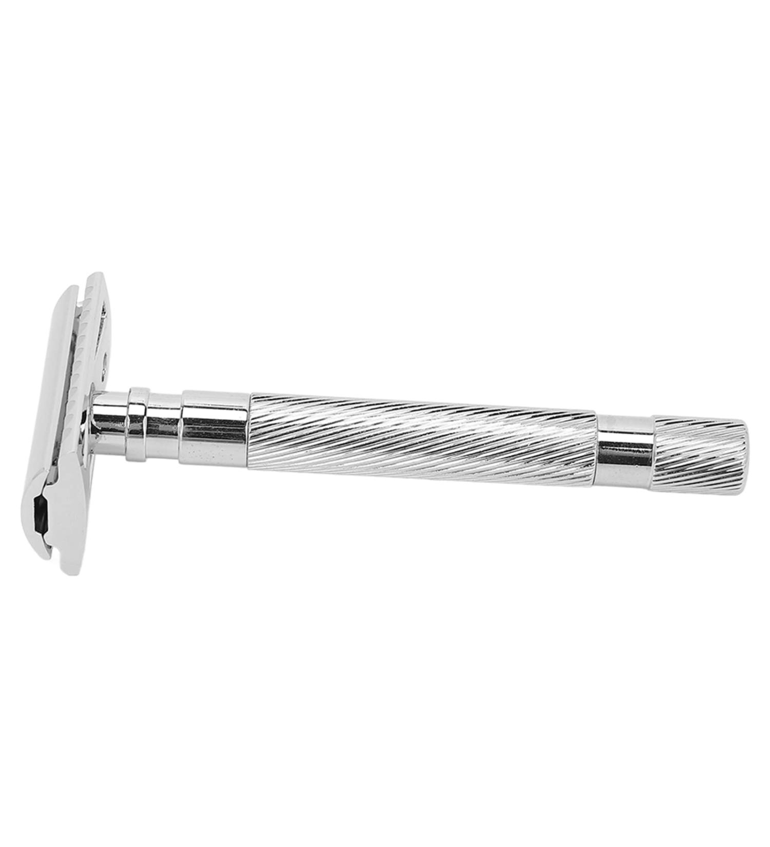 Premium Silver Manual Safety Razor for Men | Exquisite Craftsmanship | International Shipping Available - Buy Online on GoSupps.com