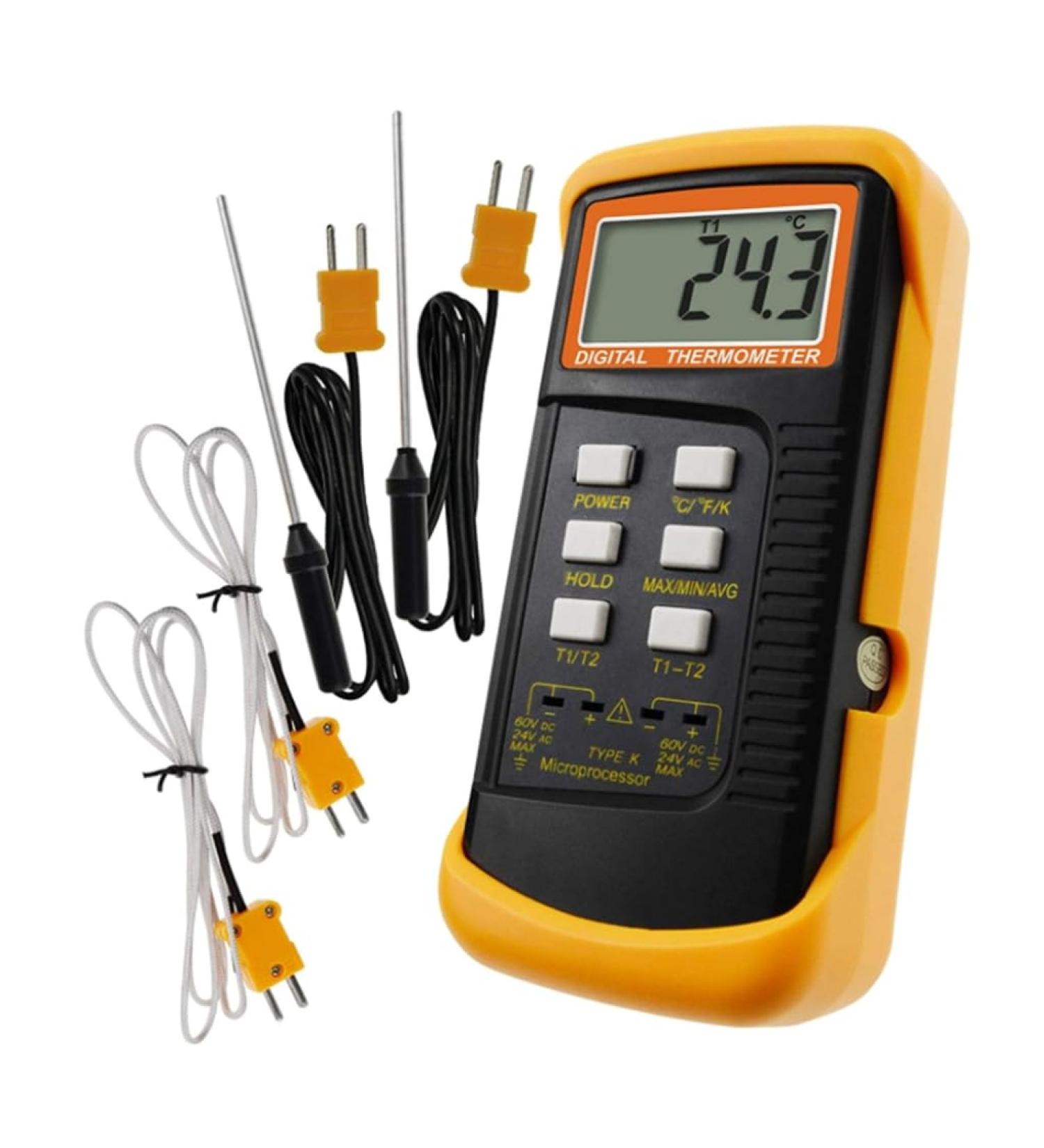 MOMOJIA Thermometer - Accurate K Type Thermocouple Heat Meter with 4 Probes for Precise Temperature Monitoring | International Shipping Available - Buy Online on GoSupps.com