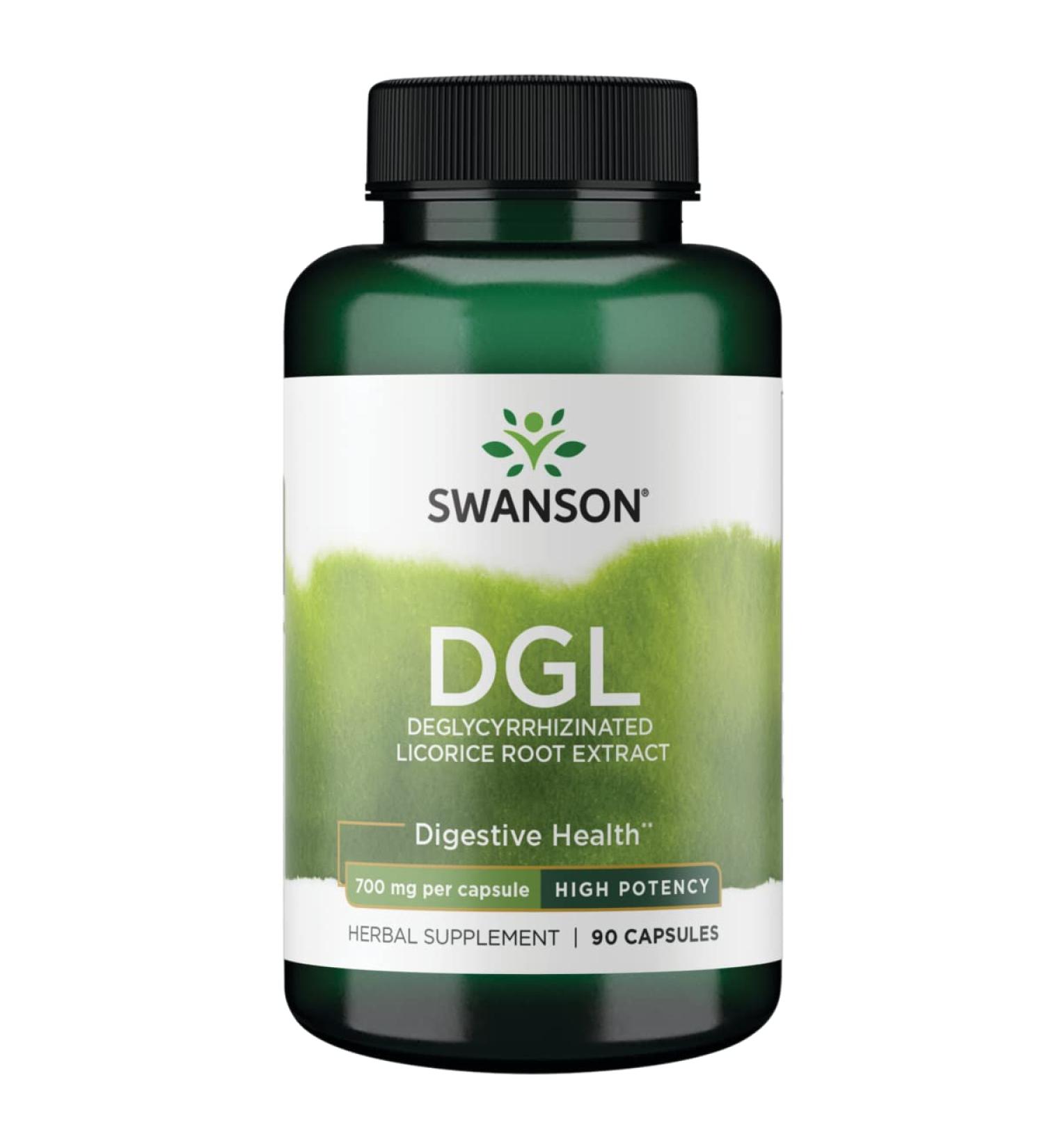 Swanson High Potency DGL Licorice Root Extract Supplement - 90 Capsules for Digestive Health & GI Tract Support - Buy Online on GoSupps.com