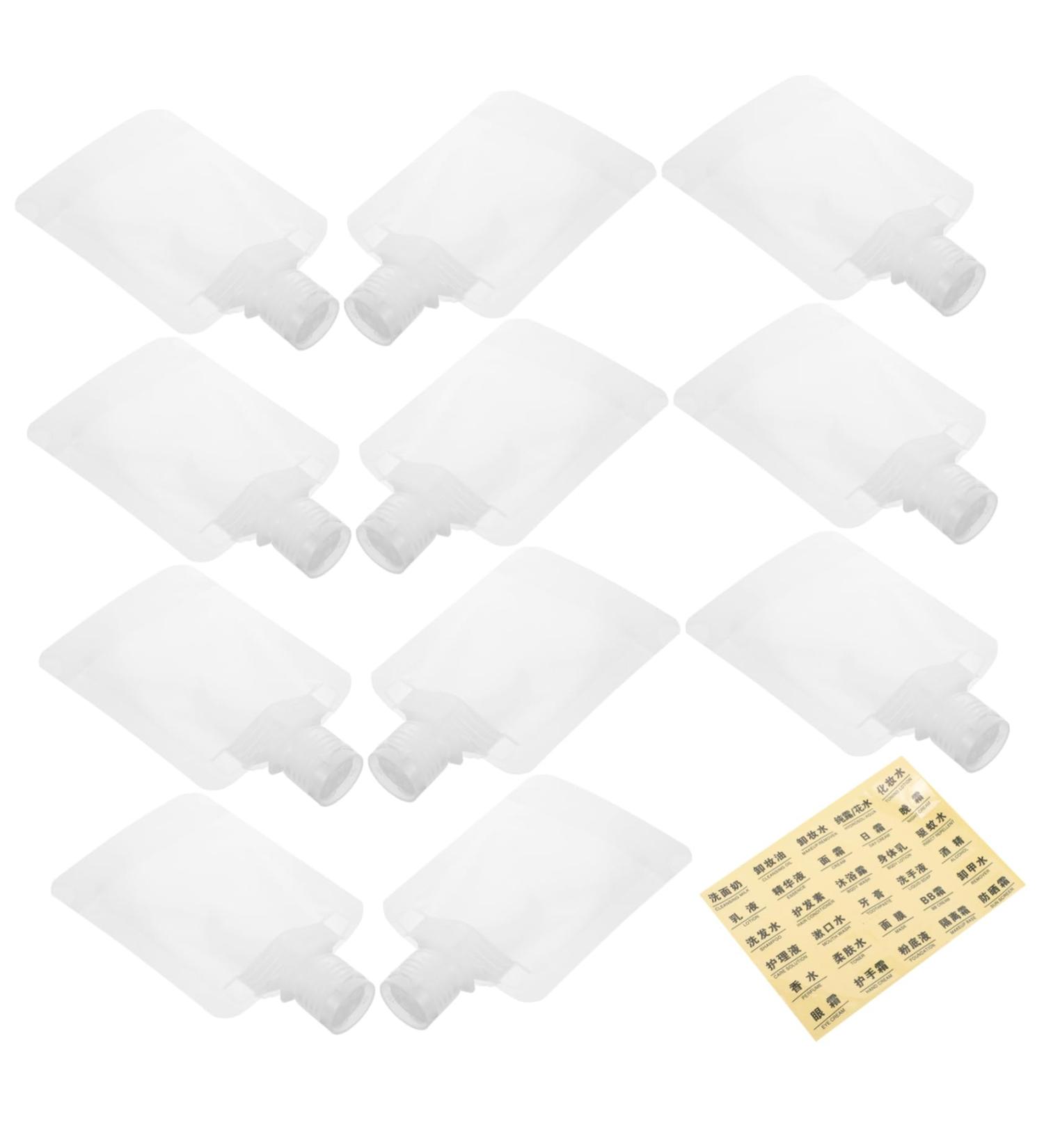 FOMIYES 20pcs Refillable Squeeze Pouches - Packing Bag Nail Stickers & Hair Shampoo Stickers for Travel | Leak-Proof Liquid Sealed Bags - Buy Online on GoSupps.com