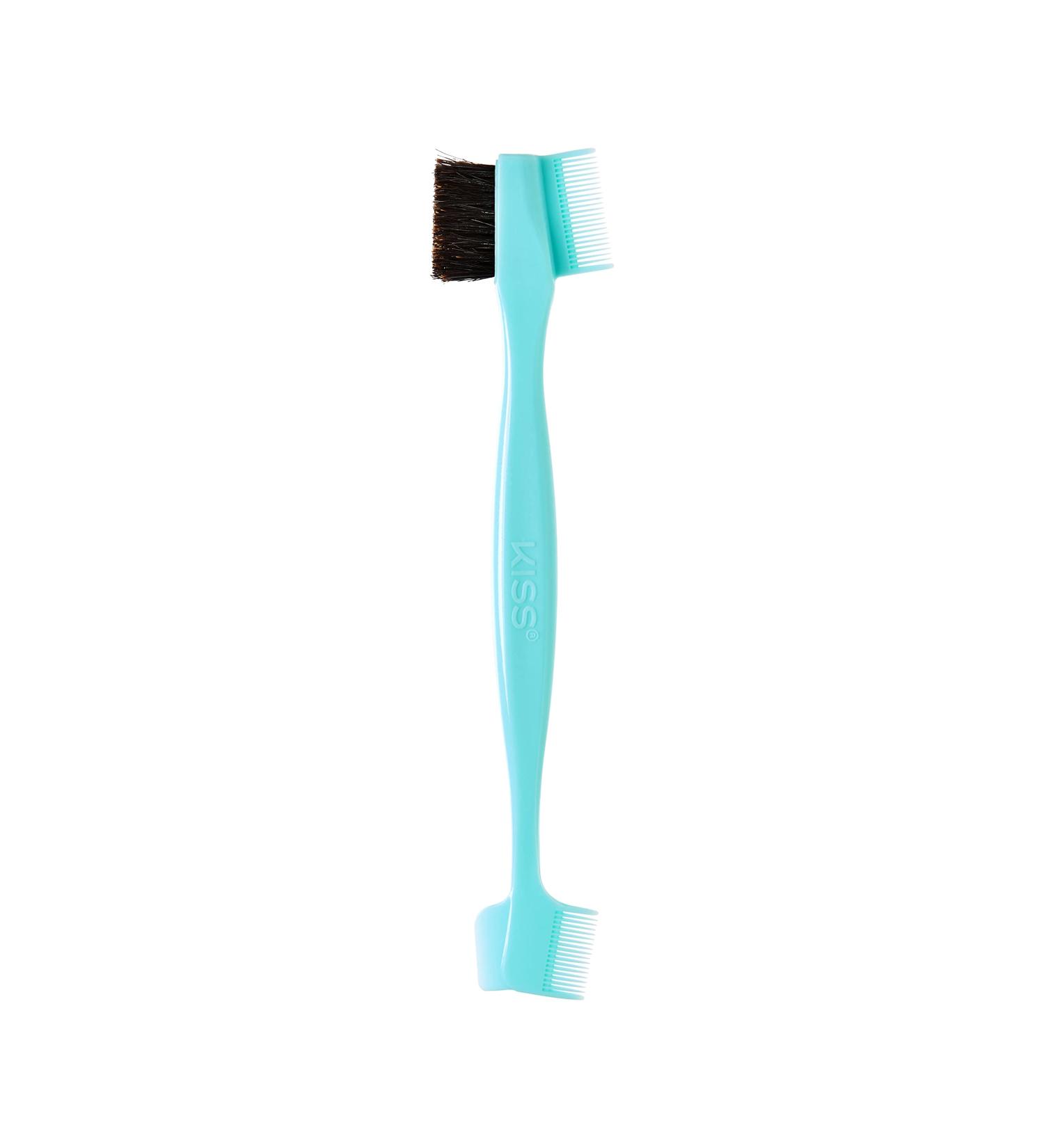 KISS Colors & Care 4-In-1 Edge Boar Brush | Wide & Narrow Fine Toothed Combs | Smooth Baby Hair | Edge Control Application | 100% Natural Boar Bristles - Buy Online on GoSupps.com