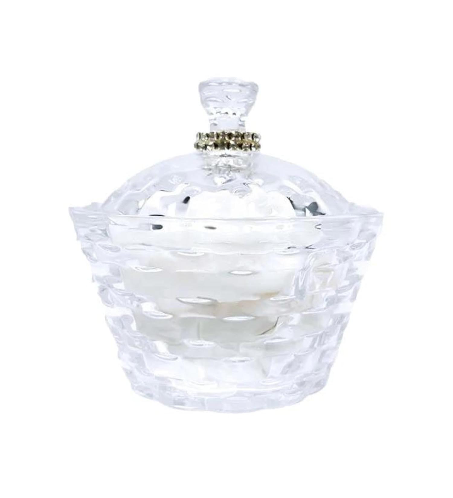 Tryst Footed Powder Jar with Dusting Silk