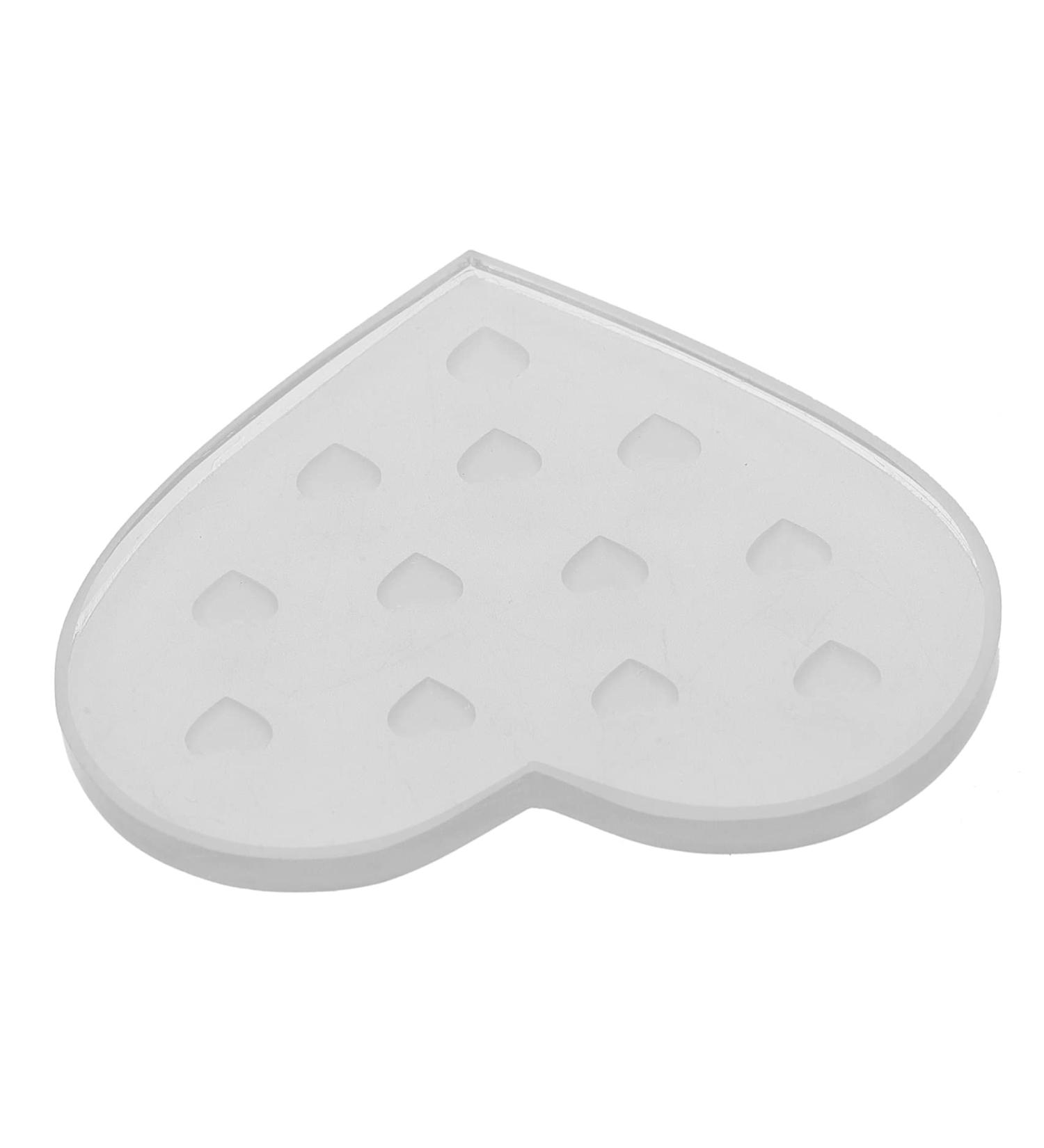 WOONEKY Plaque de Colle pour Faux Cils C ur Transparente 12 Trous en Verre pour Extensions de Cils Usage Professionnel Salon Portable - Buy Online on GoSupps.com