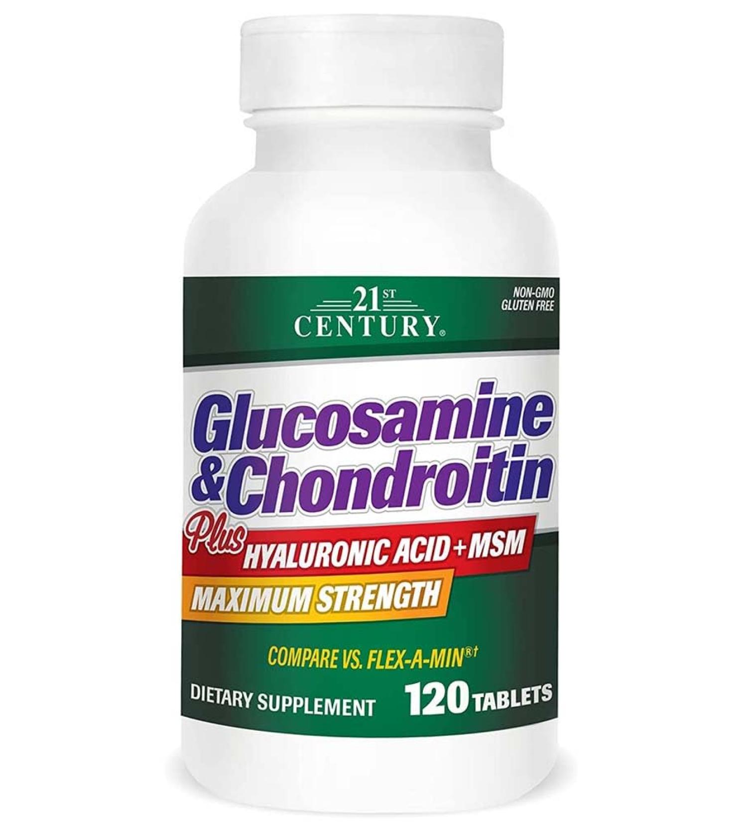 21st Century Glucosamine and Chondroitin Plus Tablets 120 Count - Buy Online on GoSupps.com