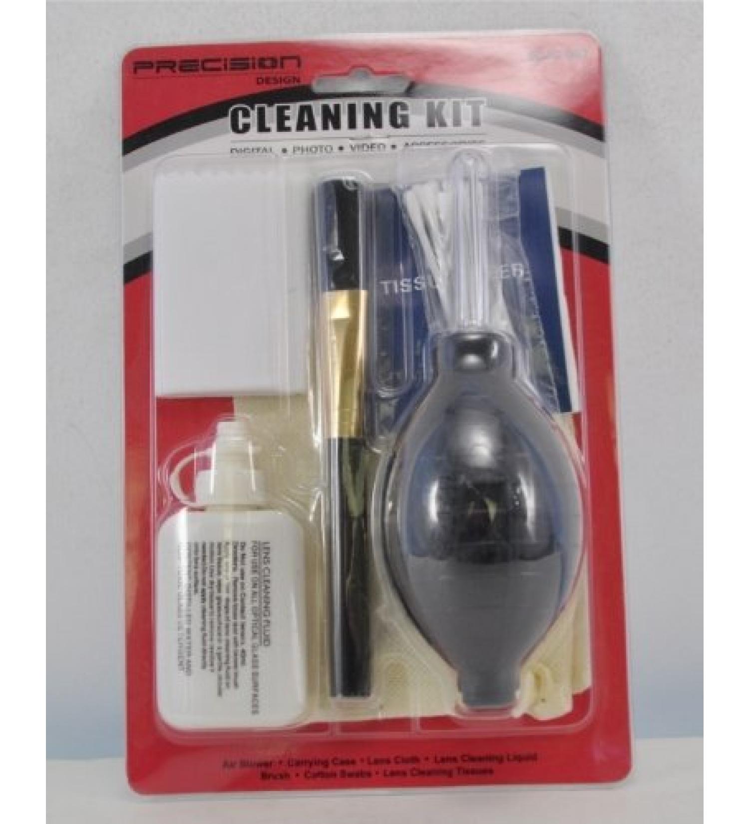 Precision Design 6-Piece Camera & Lens Cleaning Kit with Air Blower, Brush, Cleaning Solution, Microfiber Cloth, Lens Tissues & Cotton Swabs Cleaning Kit Cameta Camera