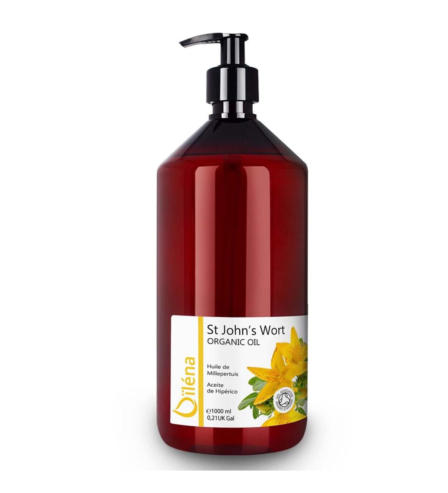 O l na Hypericum Oil 1000ml | St. John's Wort for Skin Care & Wound Healing | Organic & Certified | Acne & Scar Improvement - Buy Online on GoSupps.com