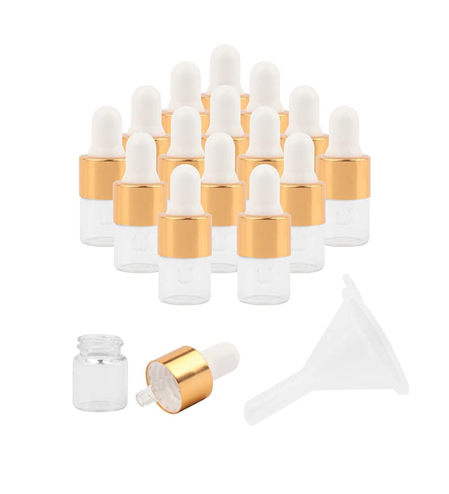 dijiusidy Empty Liquid Bottle With Glass Pipettes Refillable Leakproof Travel Dispenser Vacation Household Cosmetic Container Aromatherapy Transparent 2ml Transparent 2ml - Buy Online on GoSupps.com